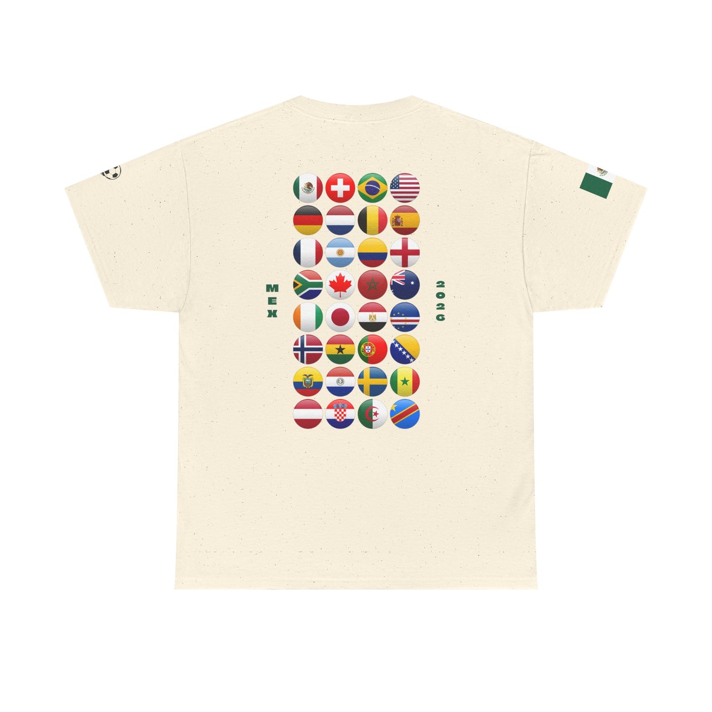 Mexico Football T-Shirt - Unisex Mexico Soccer Fan Tee with Flag (2026)