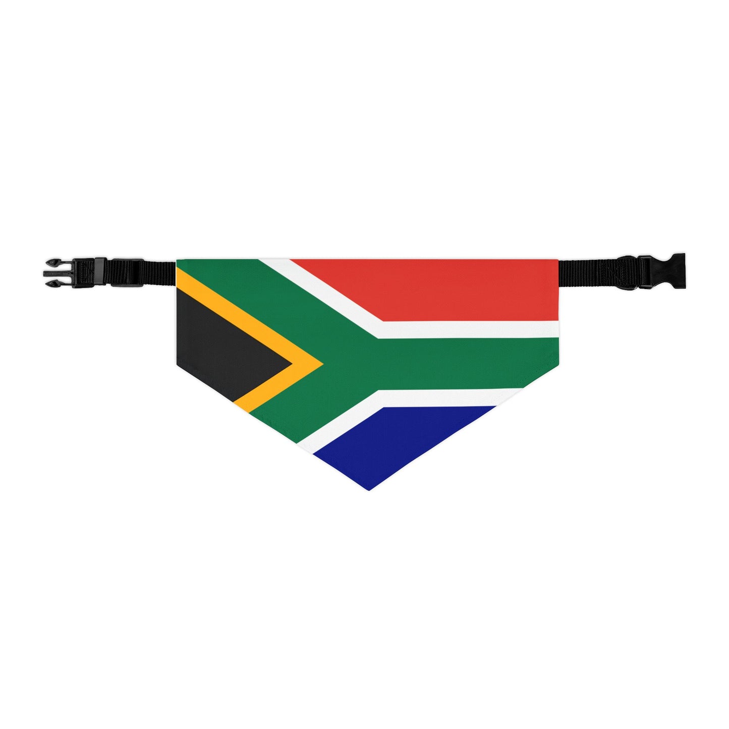 South Africa Soccer Dog Bandana — South African Flag Snap-On Pet Bandana, Fan Gear