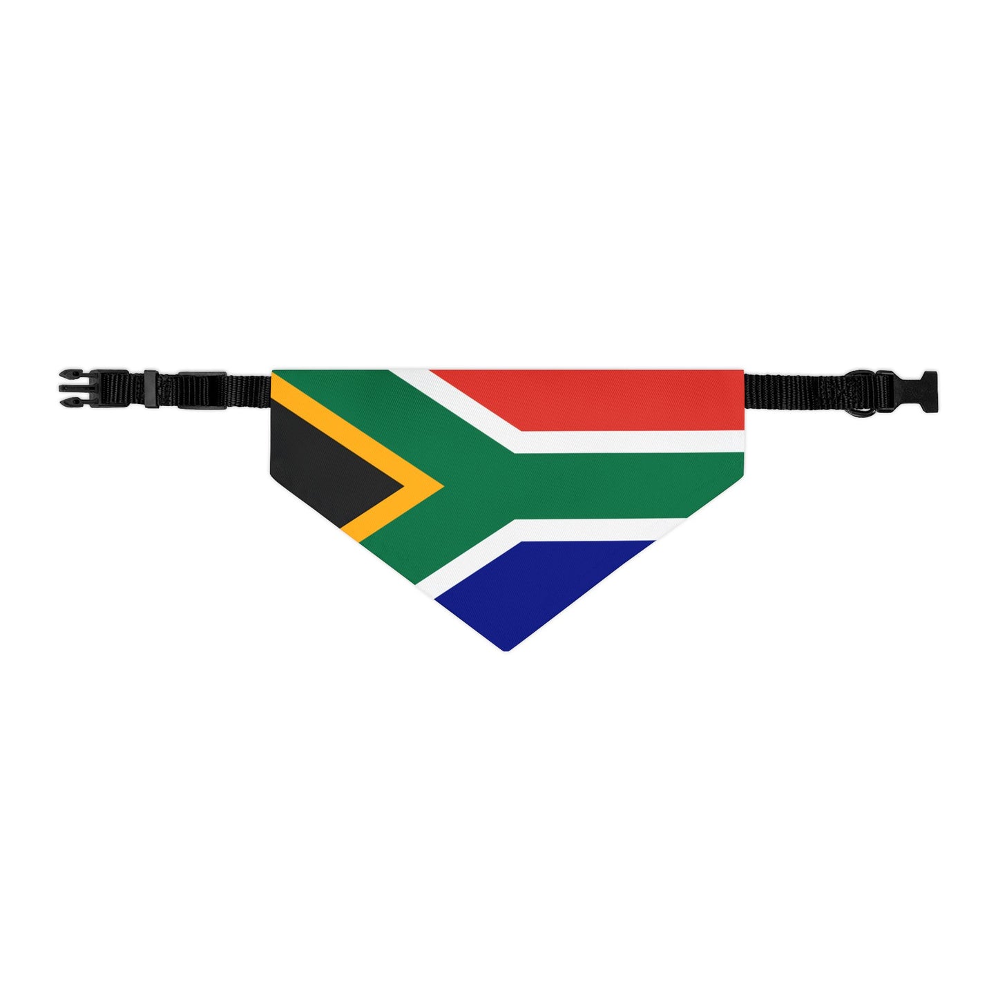 South Africa Soccer Dog Bandana — South African Flag Snap-On Pet Bandana, Fan Gear