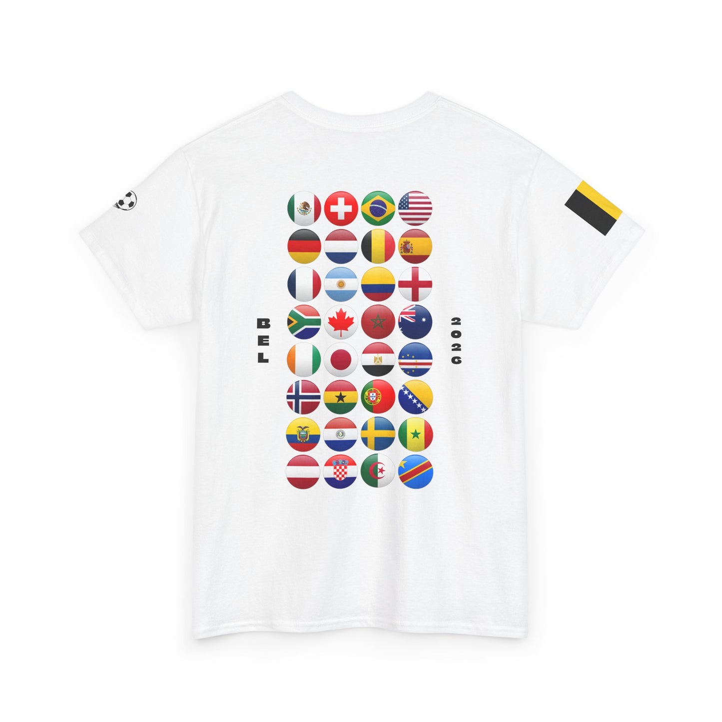 Belgium Football T-Shirt - Unisex Belgium Soccer Fan Tee with Flag (2026)