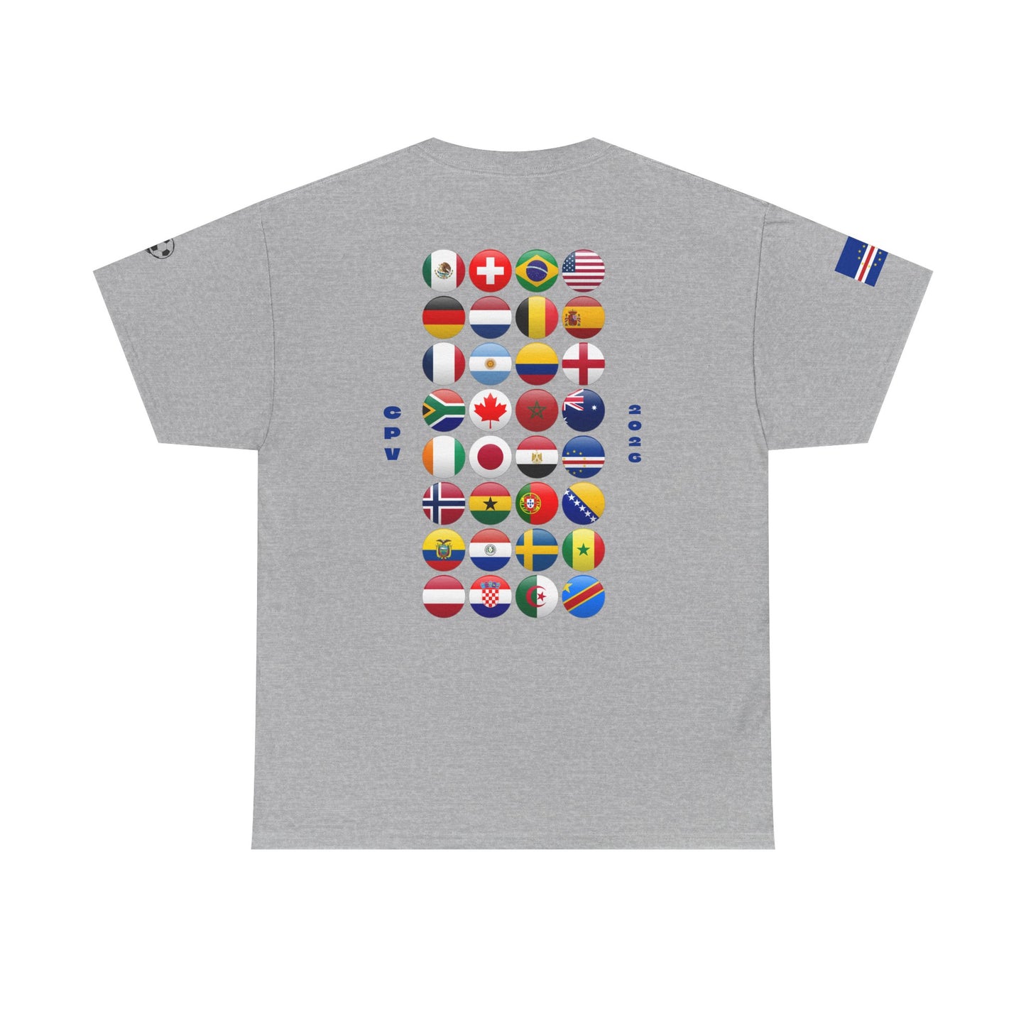 Cape Verde Football T-Shirt - Unisex Cape Verde Soccer Fan Tee with Flag (2026)