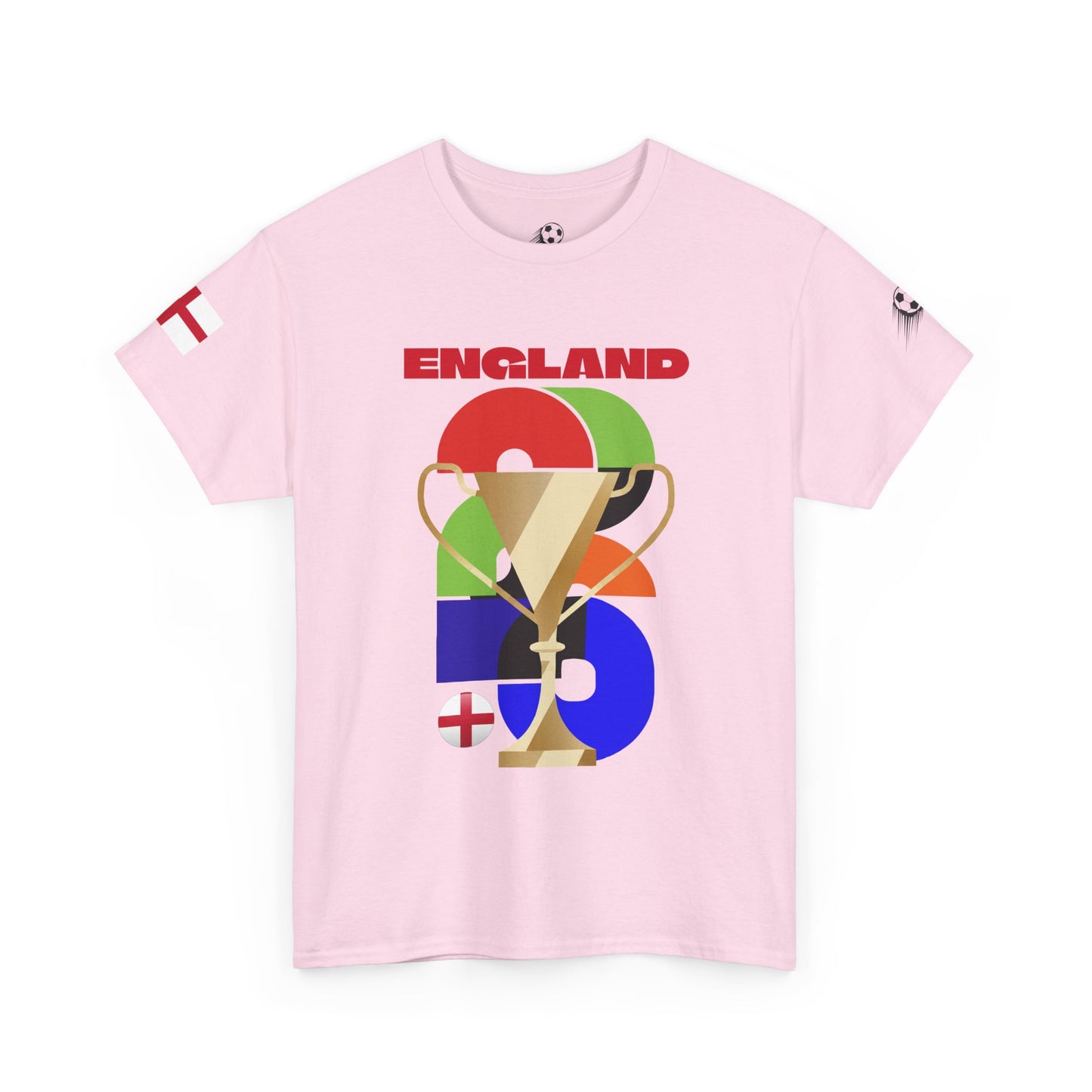 England Football T-Shirt - Unisex England Soccer Fan Tee with Flag (2026)