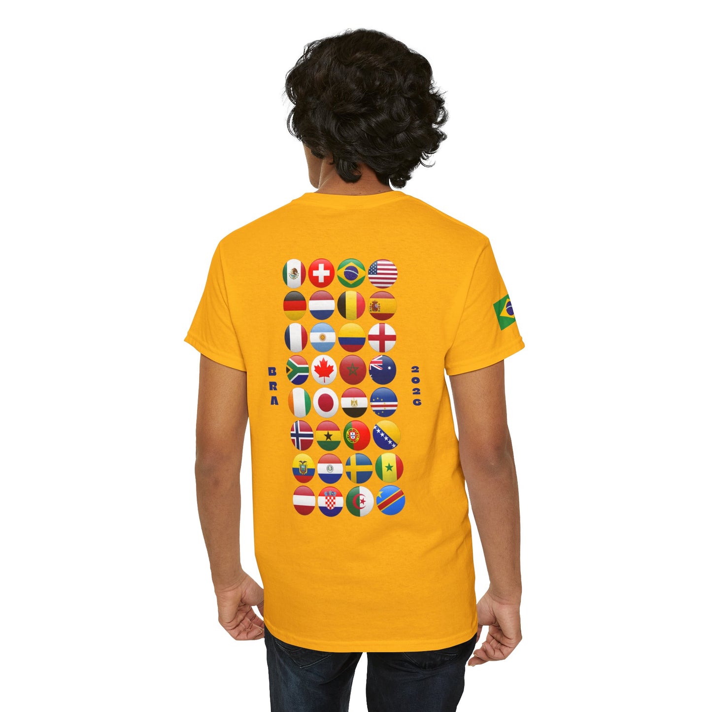 Brazil Football T-Shirt - Unisex Brazil Soccer Fan Tee with Flag (2026)