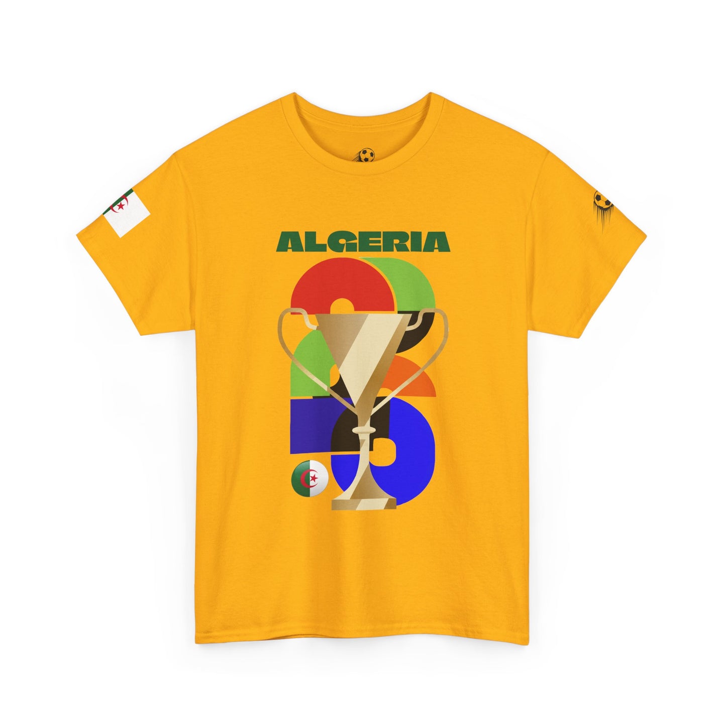 Algeria Football T-Shirt - Unisex Algeria Soccer Fan Tee with Flag (2026)
