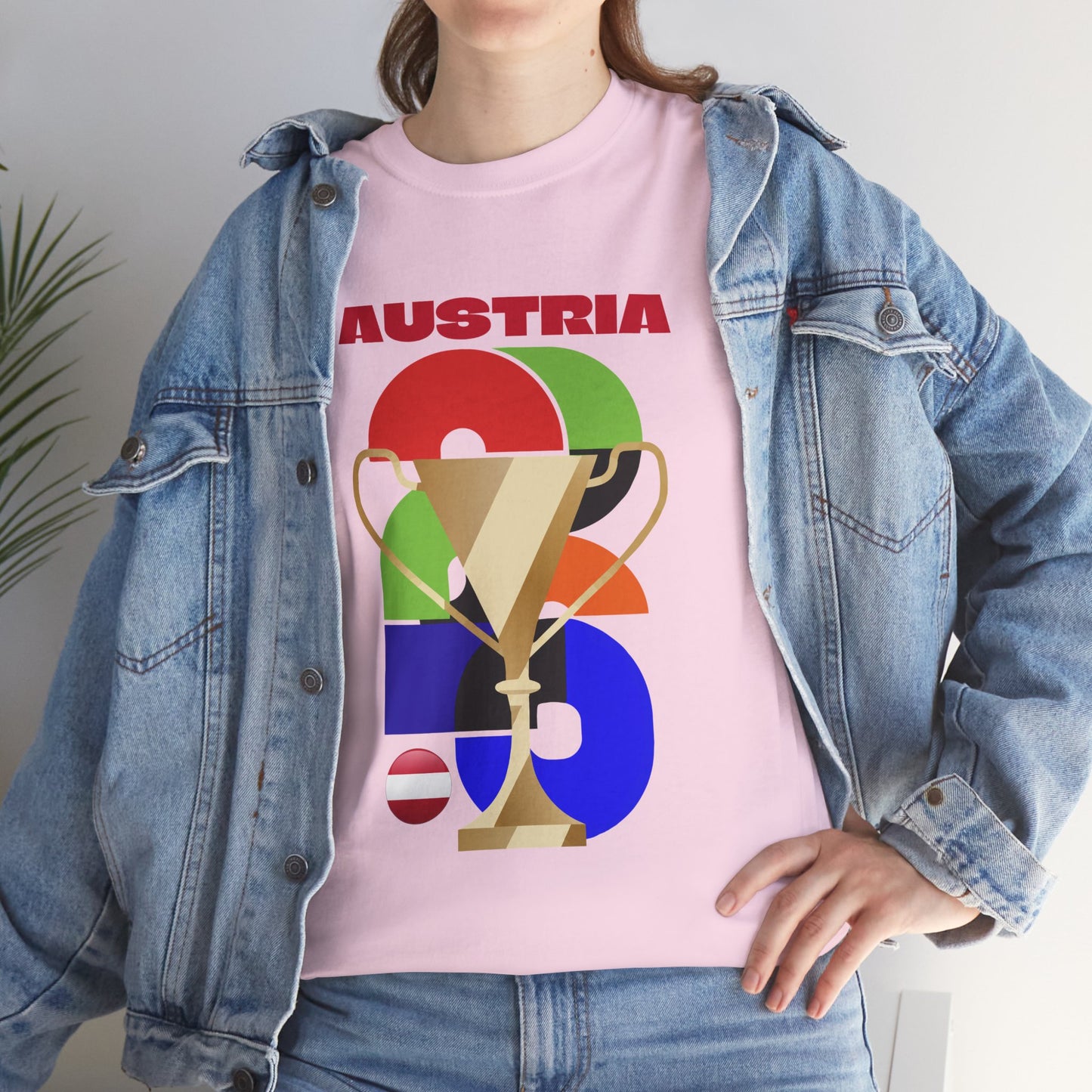 Austria Football T-Shirt - Unisex Austria Soccer Fan Tee with Flag (2026)