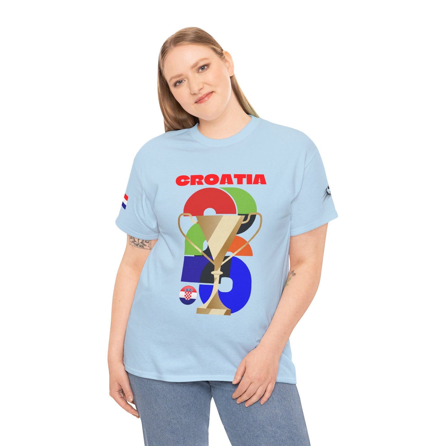 Croatia Football T-Shirt - Unisex Croatia Soccer Fan Tee with Flag (2026)