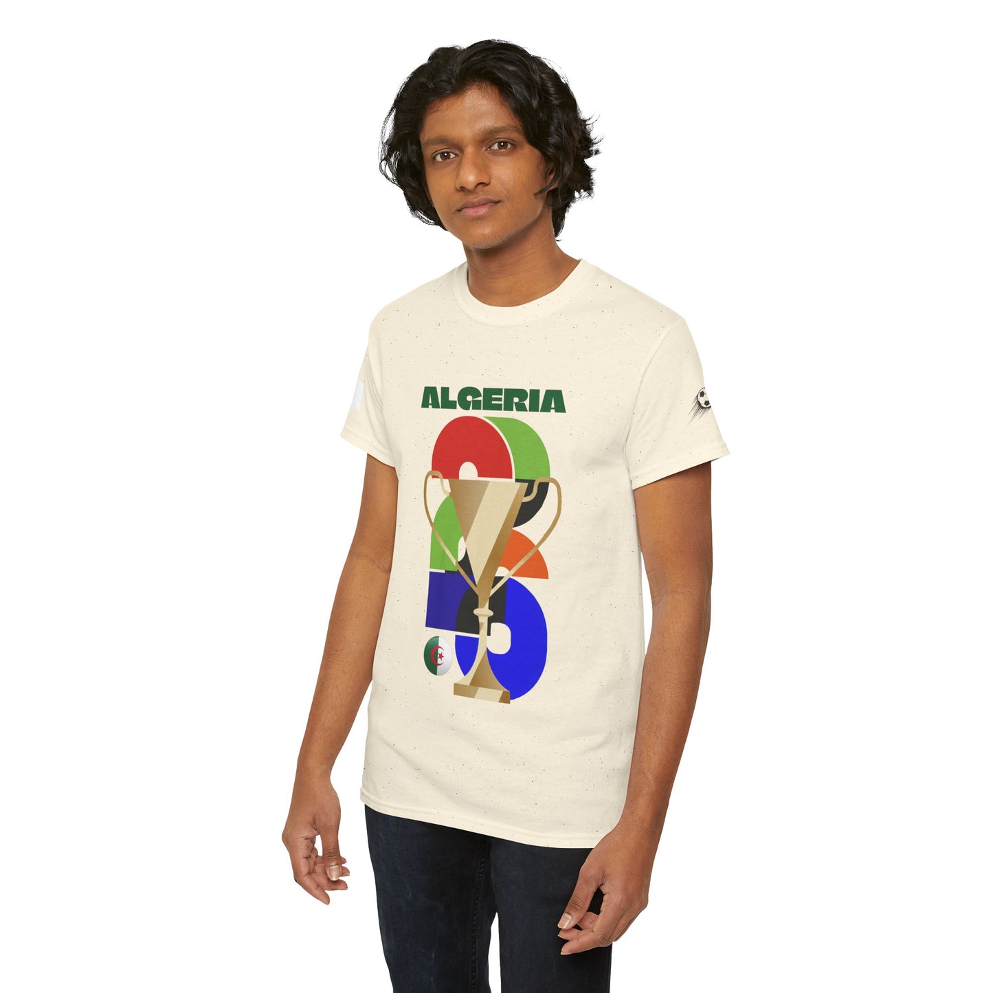 Algeria Football T-Shirt - Unisex Algeria Soccer Fan Tee with Flag (2026)
