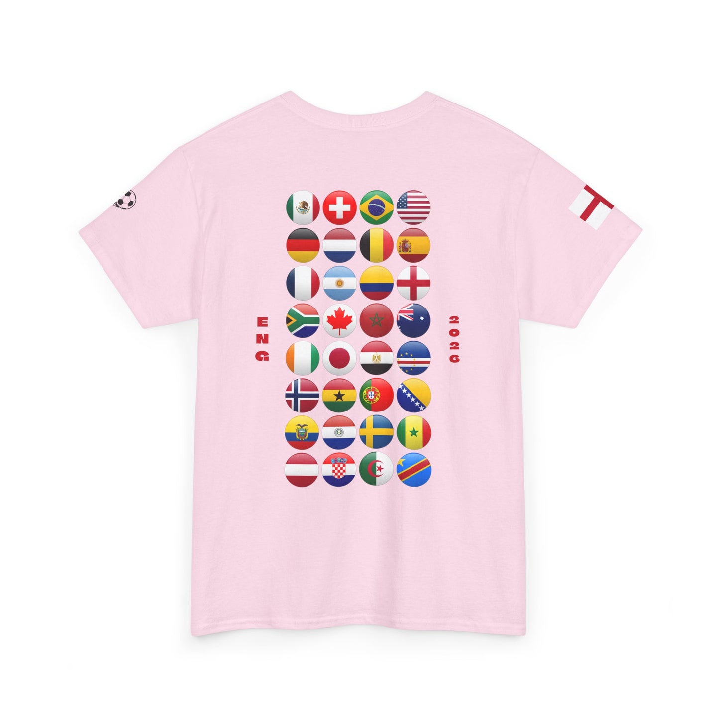 England Football T-Shirt - Unisex England Soccer Fan Tee with Flag (2026)