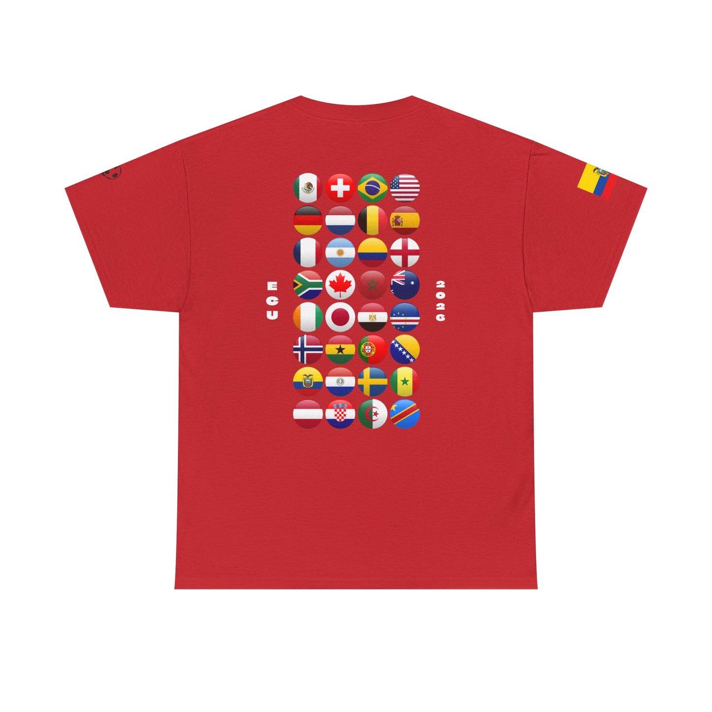 Ecuador Football T-Shirt - Unisex Ecuador Soccer Fan Tee with Flag (2026)