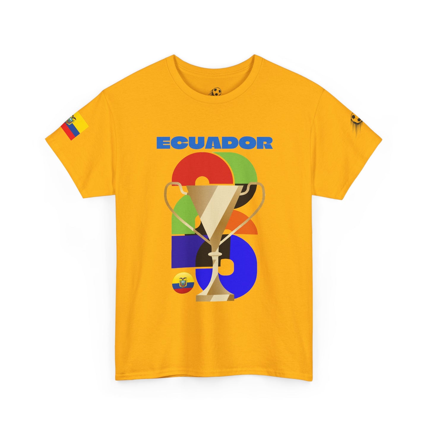 Ecuador Football T-Shirt - Unisex Ecuador Soccer Fan Tee with Flag (2026)