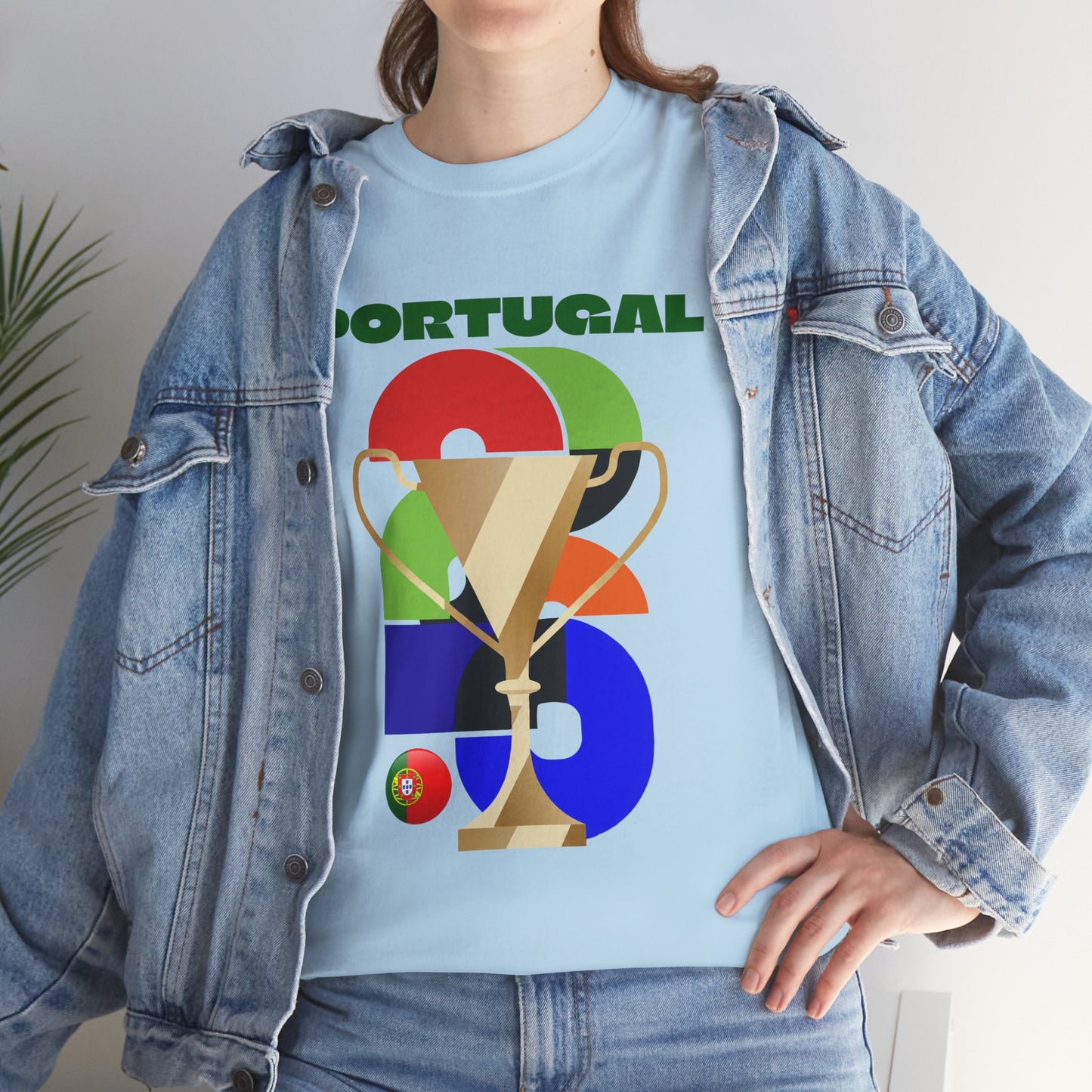 Portugal Football T-Shirt - Unisex Portugal Soccer Fan Tee with Flag (2026)