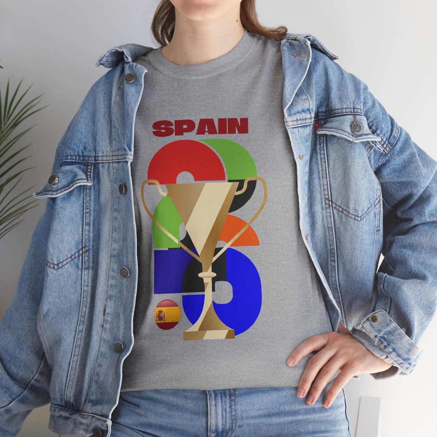 Spain Football T-Shirt - Unisex Spain Soccer Fan Tee with Flag (2026)