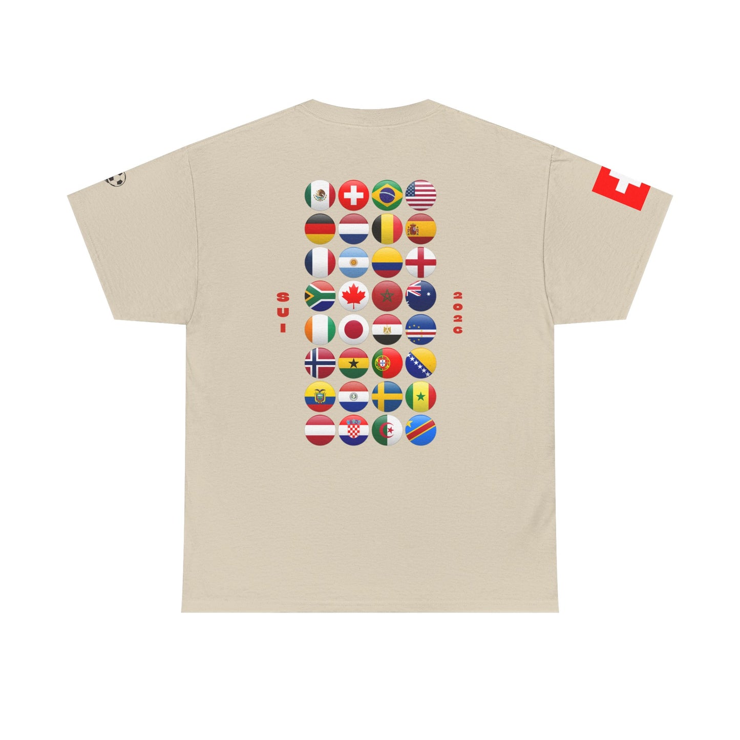 Switzerland Football T-Shirt - Unisex Switzerland Soccer Fan Tee with Flag (2026)