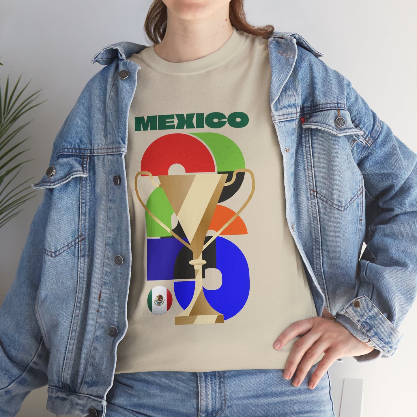 Mexico Football T-Shirt - Unisex Mexico Soccer Fan Tee with Flag (2026)
