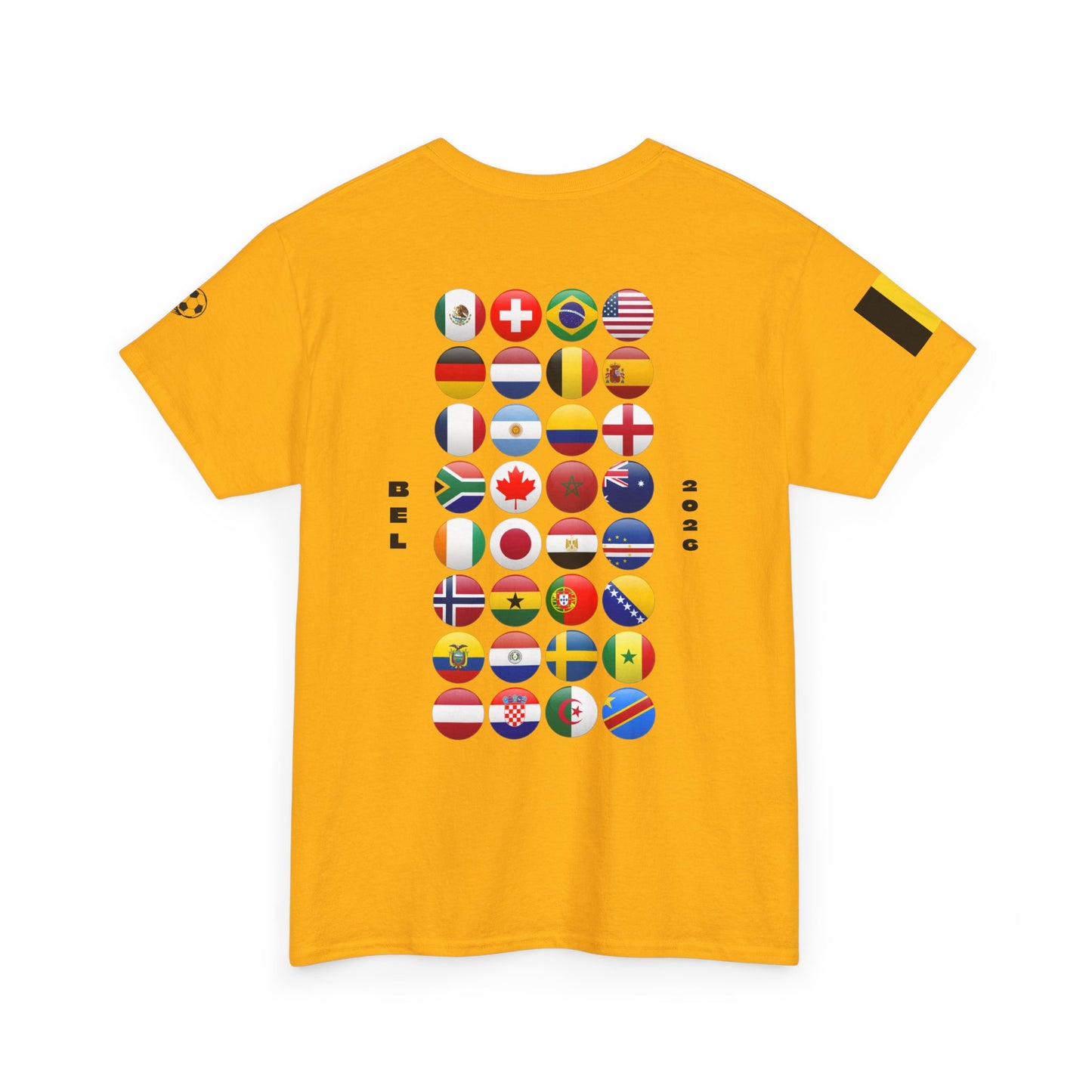 Belgium Football T-Shirt - Unisex Belgium Soccer Fan Tee with Flag (2026)