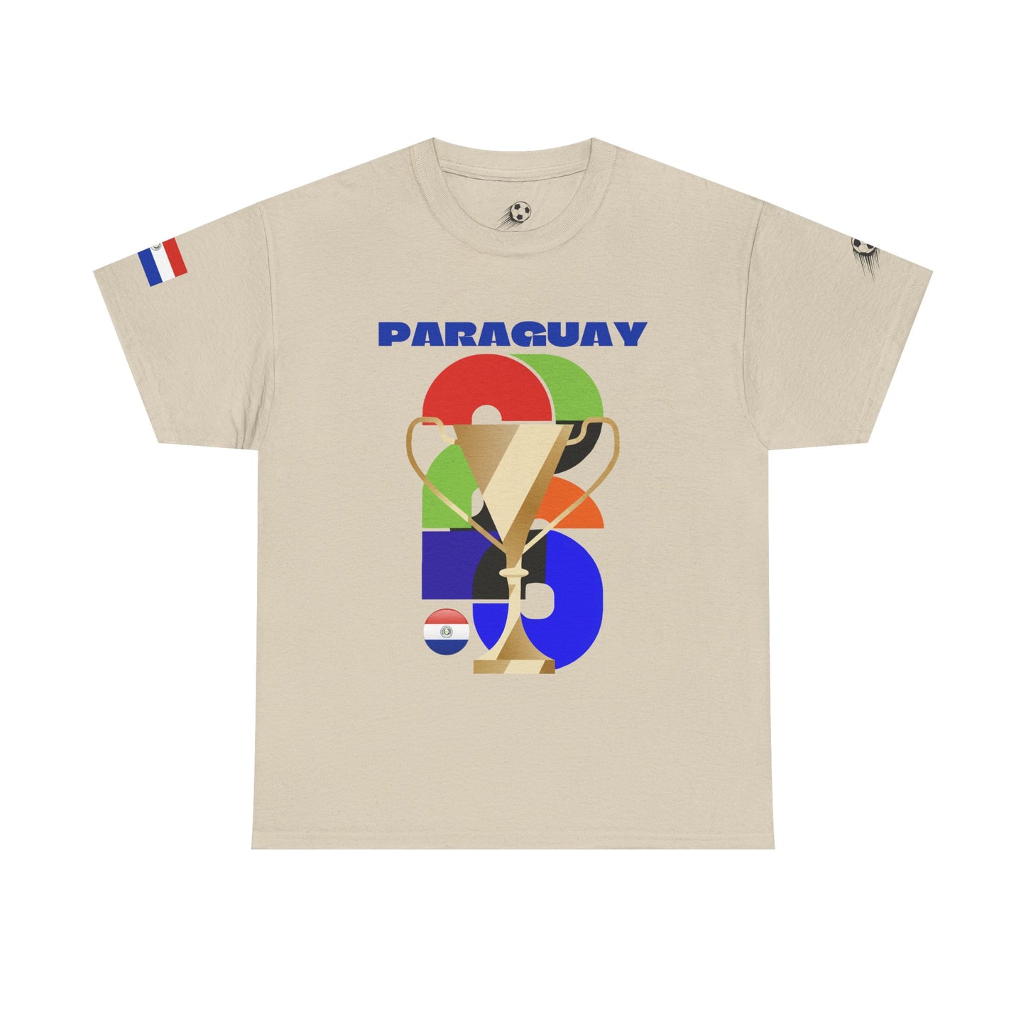 Paraguay Football T-Shirt - Unisex Paraguay Soccer Fan Tee with Flag (2026)