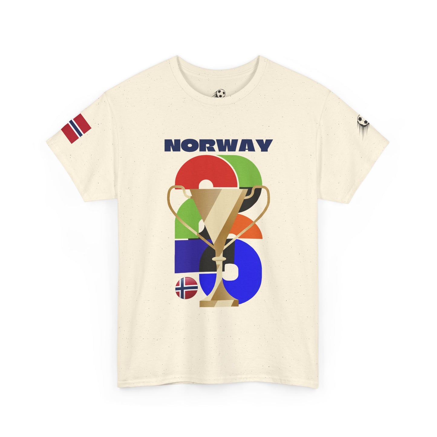 Norway Football T-Shirt - Unisex Norway Soccer Fan Tee with Flag (2026)