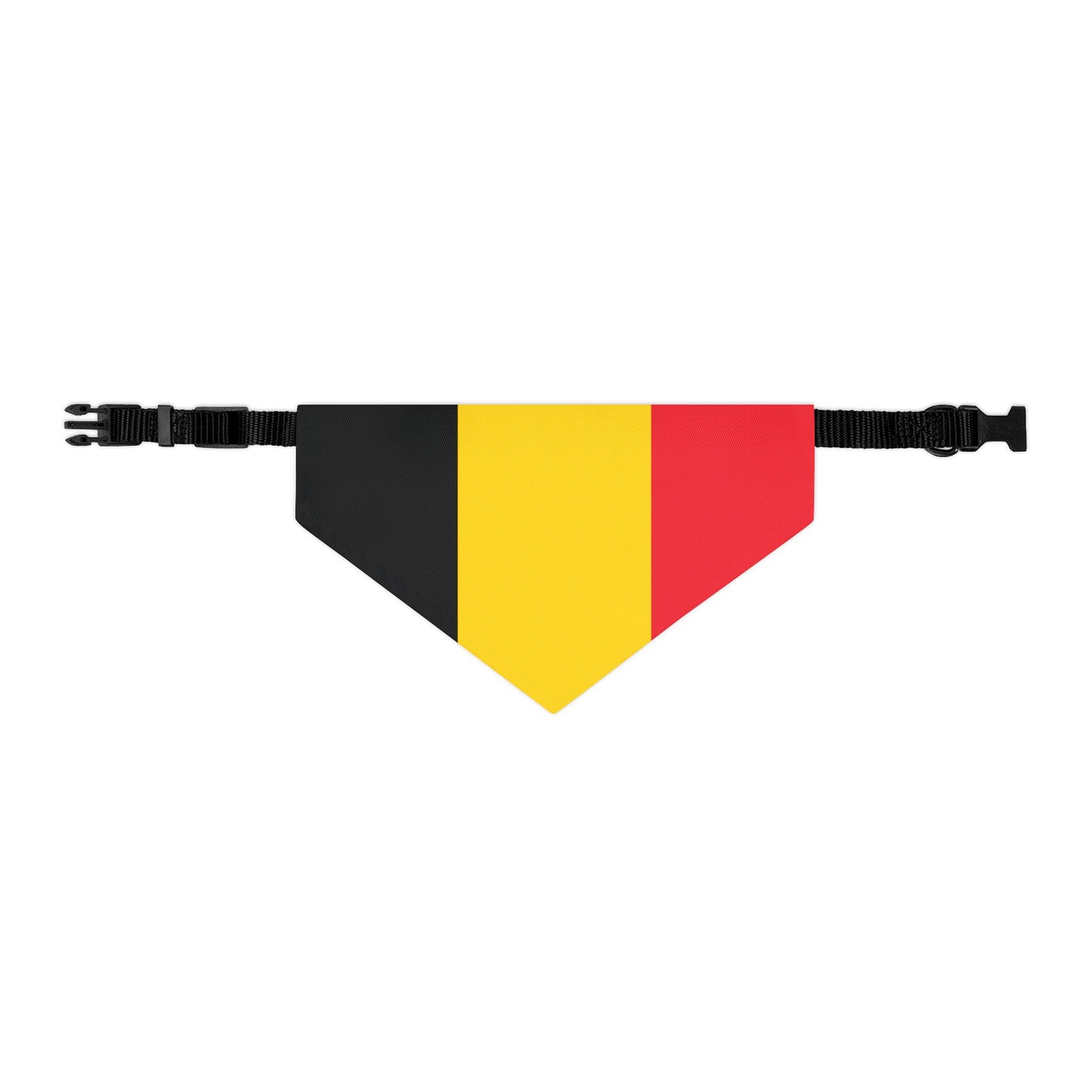 Belgium Soccer Dog Bandana — Belgian Flag Snap-On Pet Bandana, Fan Gear