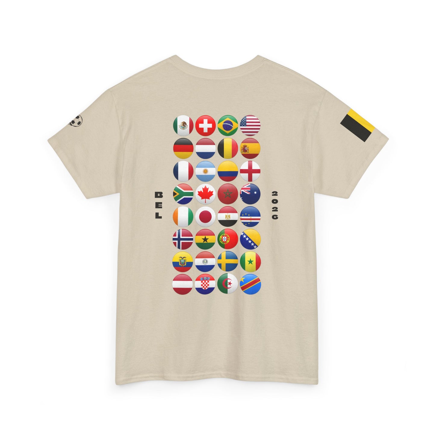 Belgium Football T-Shirt - Unisex Belgium Soccer Fan Tee with Flag (2026)