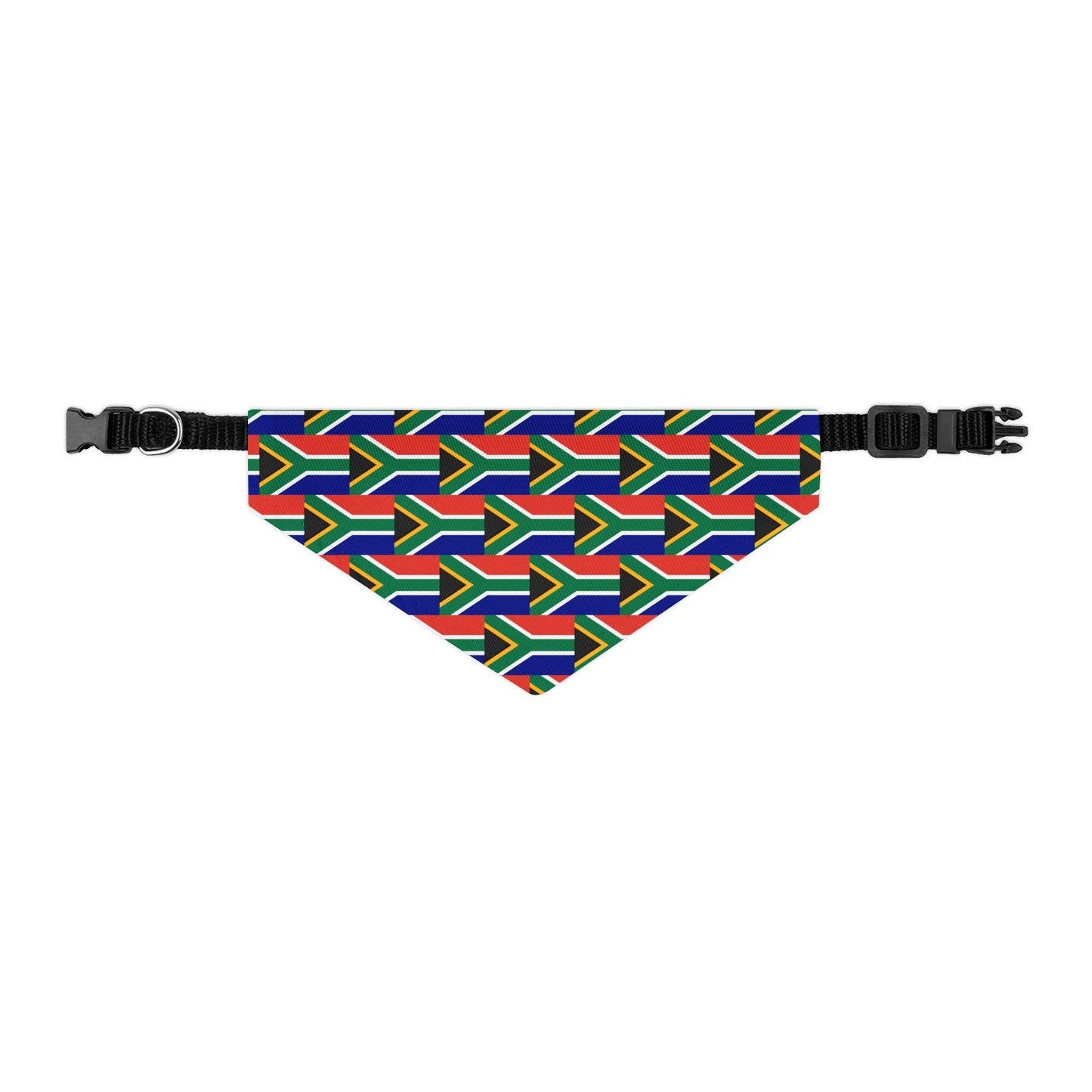 South Africa Soccer Dog Bandana — South African Flag Snap-On Pet Bandana, Fan Gear