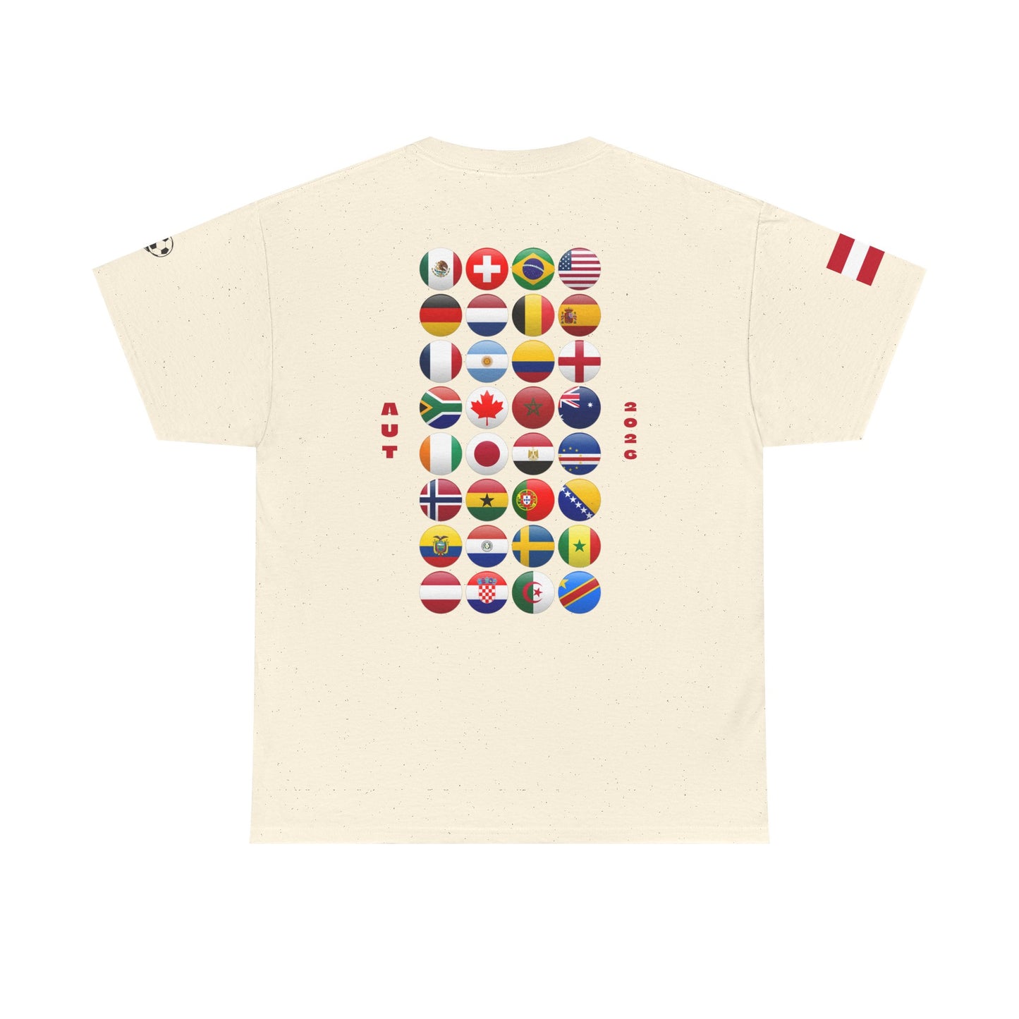 Austria Football T-Shirt - Unisex Austria Soccer Fan Tee with Flag (2026)