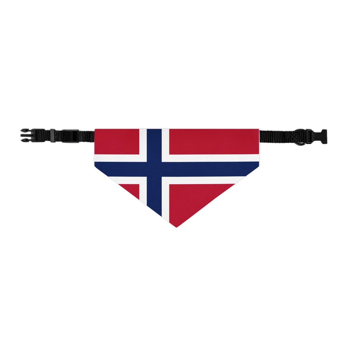 Norway Soccer Dog Bandana — Norwegian Flag Snap-On Pet Bandana, Fan Gear