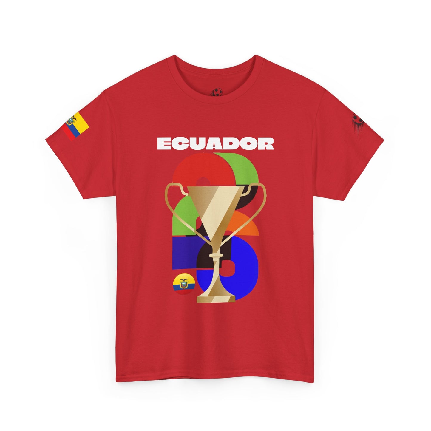 Ecuador Football T-Shirt - Unisex Ecuador Soccer Fan Tee with Flag (2026)