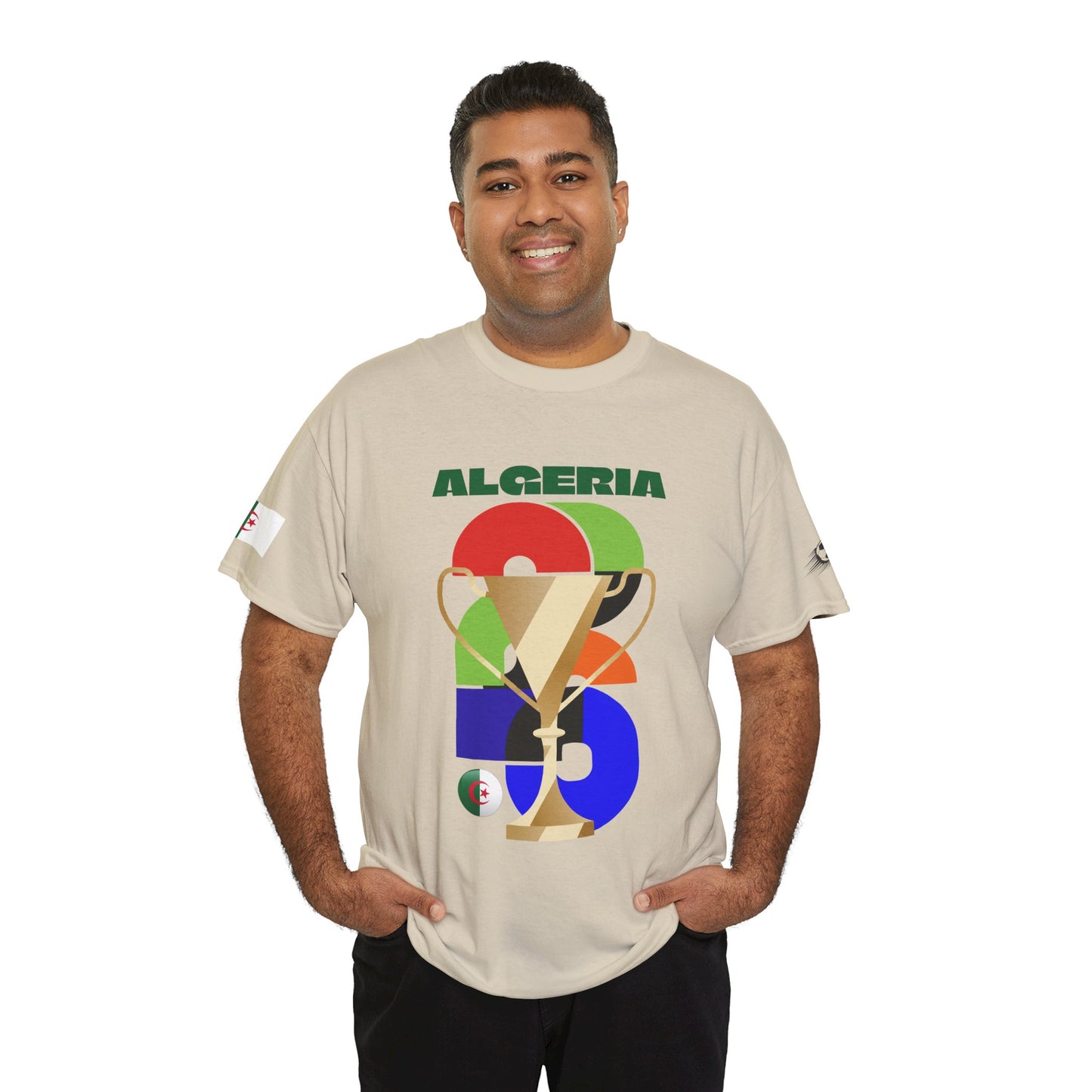 Algeria Football T-Shirt - Unisex Algeria Soccer Fan Tee with Flag (2026)