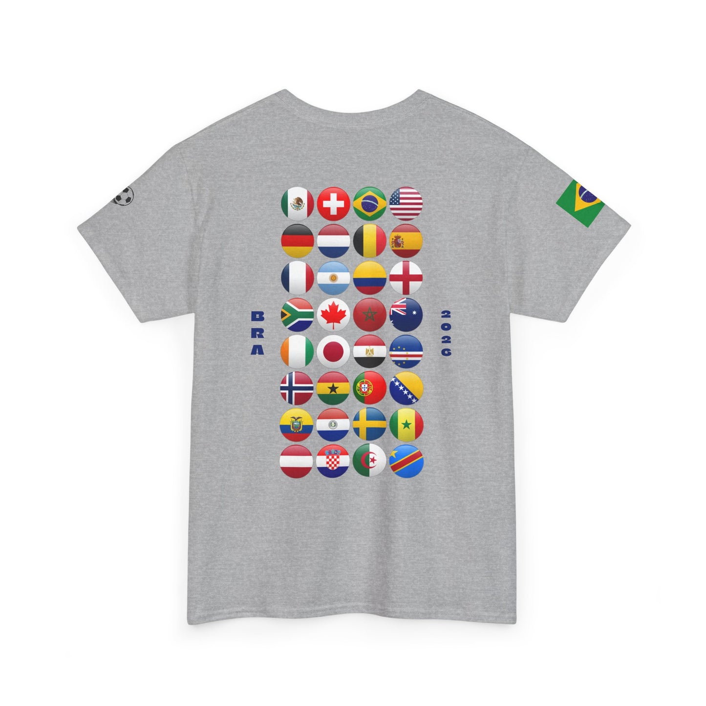 Brazil Football T-Shirt - Unisex Brazil Soccer Fan Tee with Flag (2026)