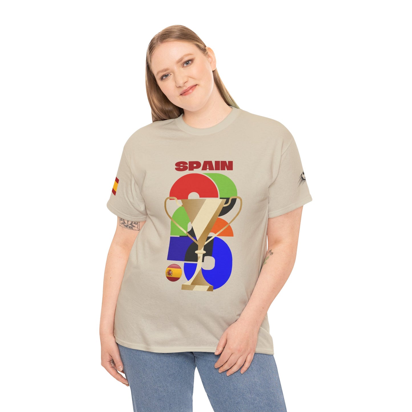 Spain Football T-Shirt - Unisex Spain Soccer Fan Tee with Flag (2026)