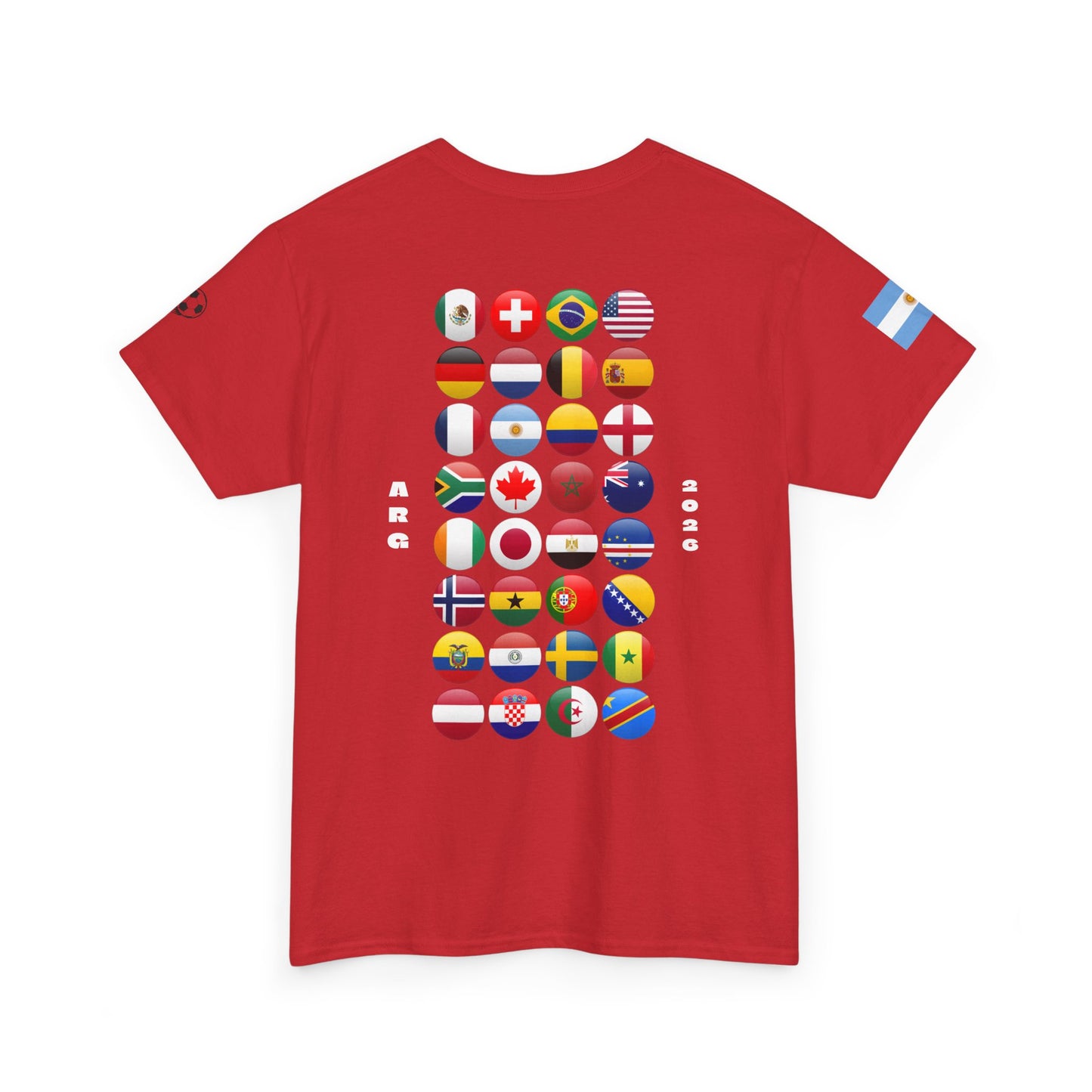 Argentina Football T-Shirt - Unisex Argentina Soccer Fan Tee with Flag (2026)