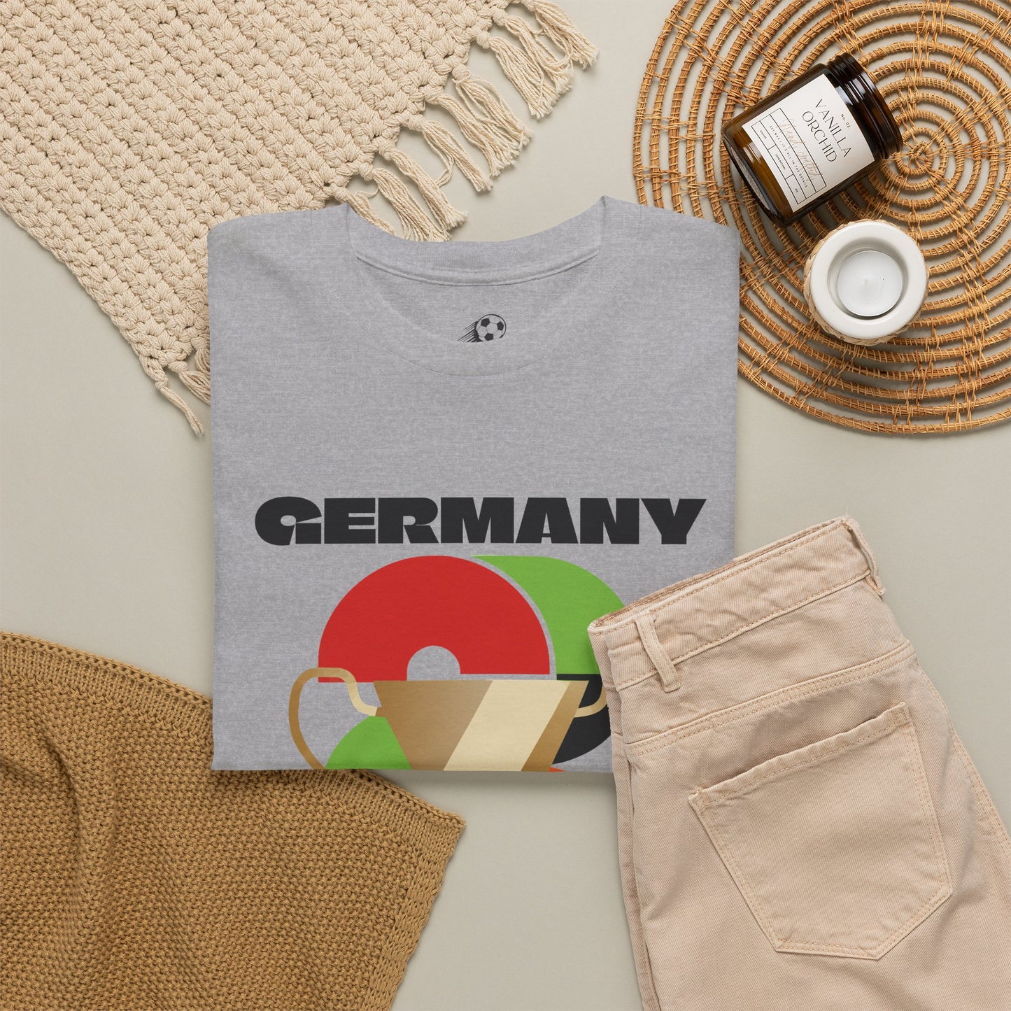 Germany Football T-Shirt - Unisex Germany Soccer Fan Tee with Flag (2026)