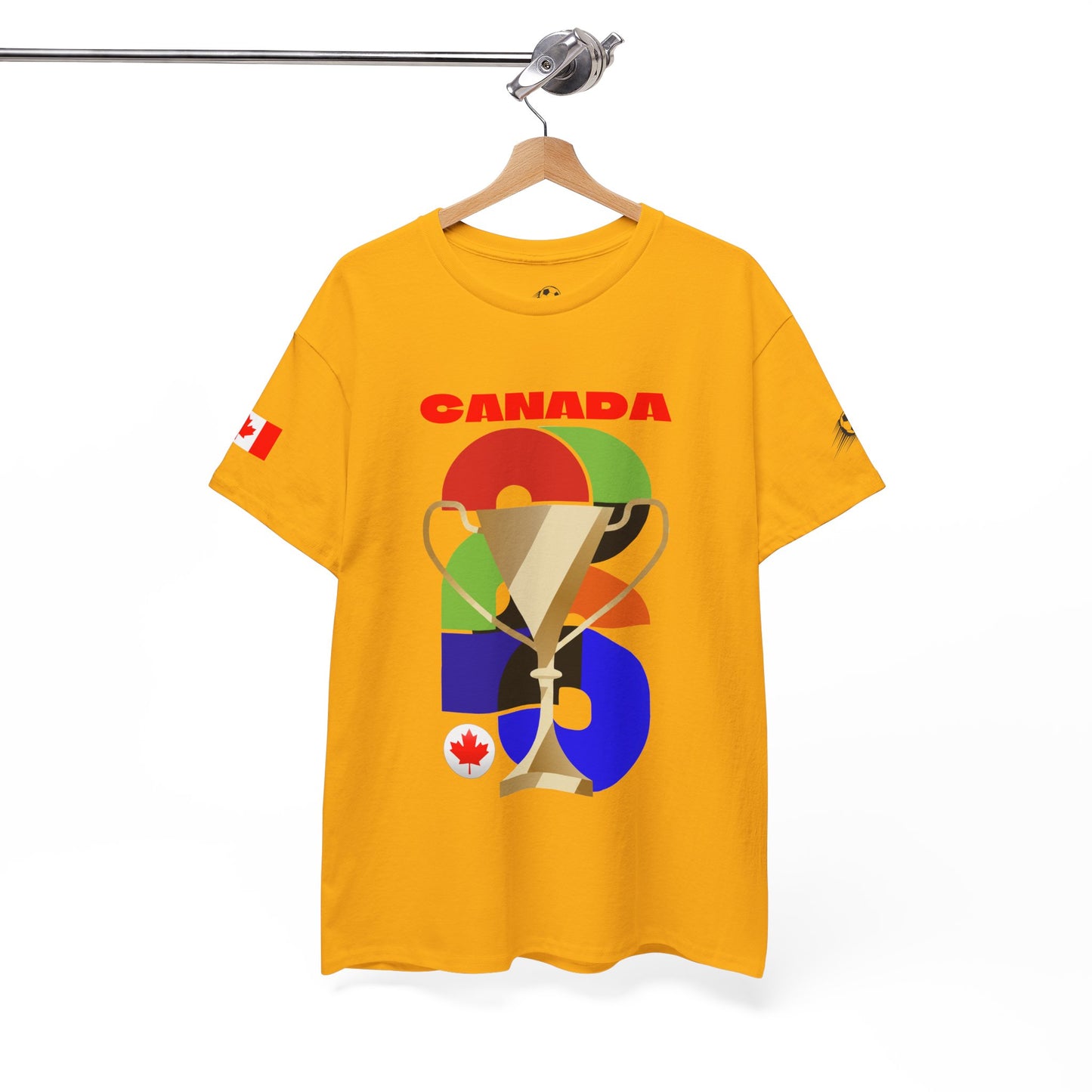 Canada Football T-Shirt - Unisex Canada Soccer Fan Tee with Flag (2026)
