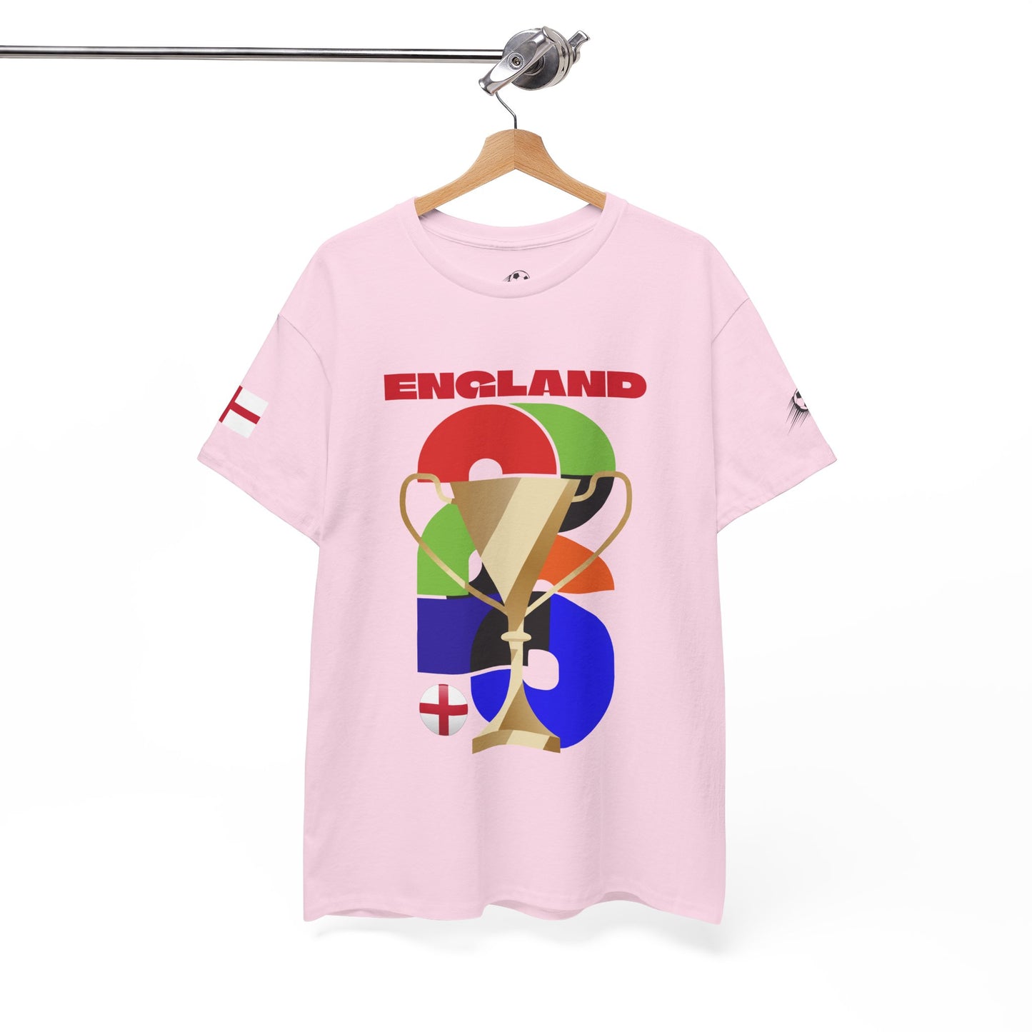 England Football T-Shirt - Unisex England Soccer Fan Tee with Flag (2026)