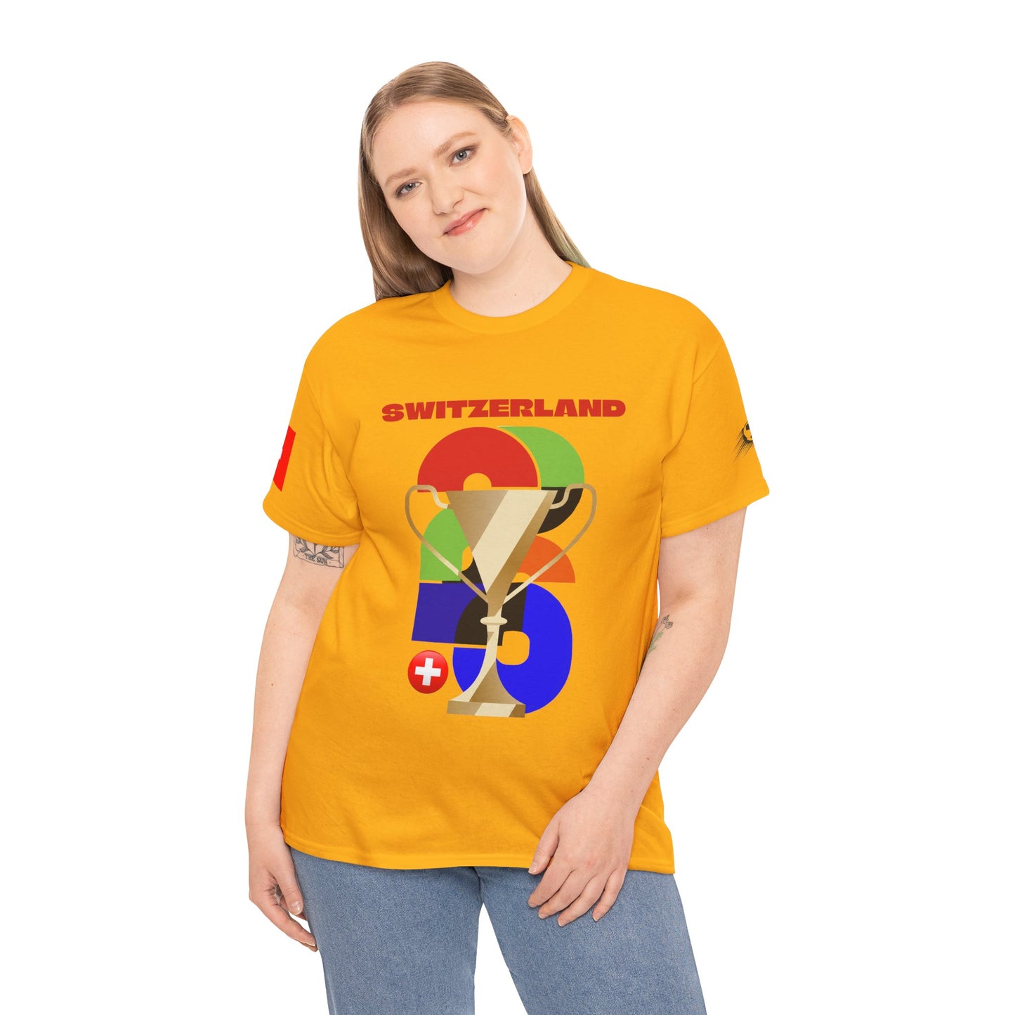 Switzerland Football T-Shirt - Unisex Switzerland Soccer Fan Tee with Flag (2026)