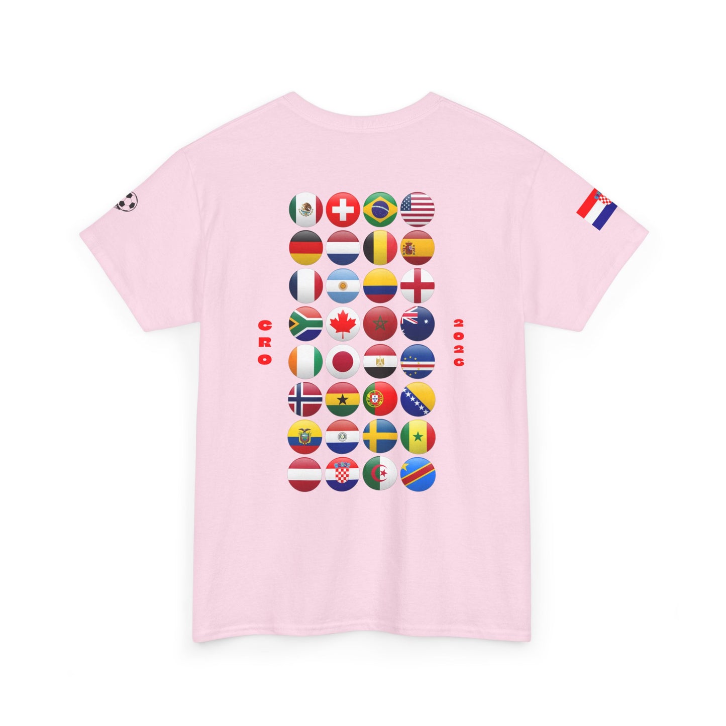 Croatia Football T-Shirt - Unisex Croatia Soccer Fan Tee with Flag (2026)