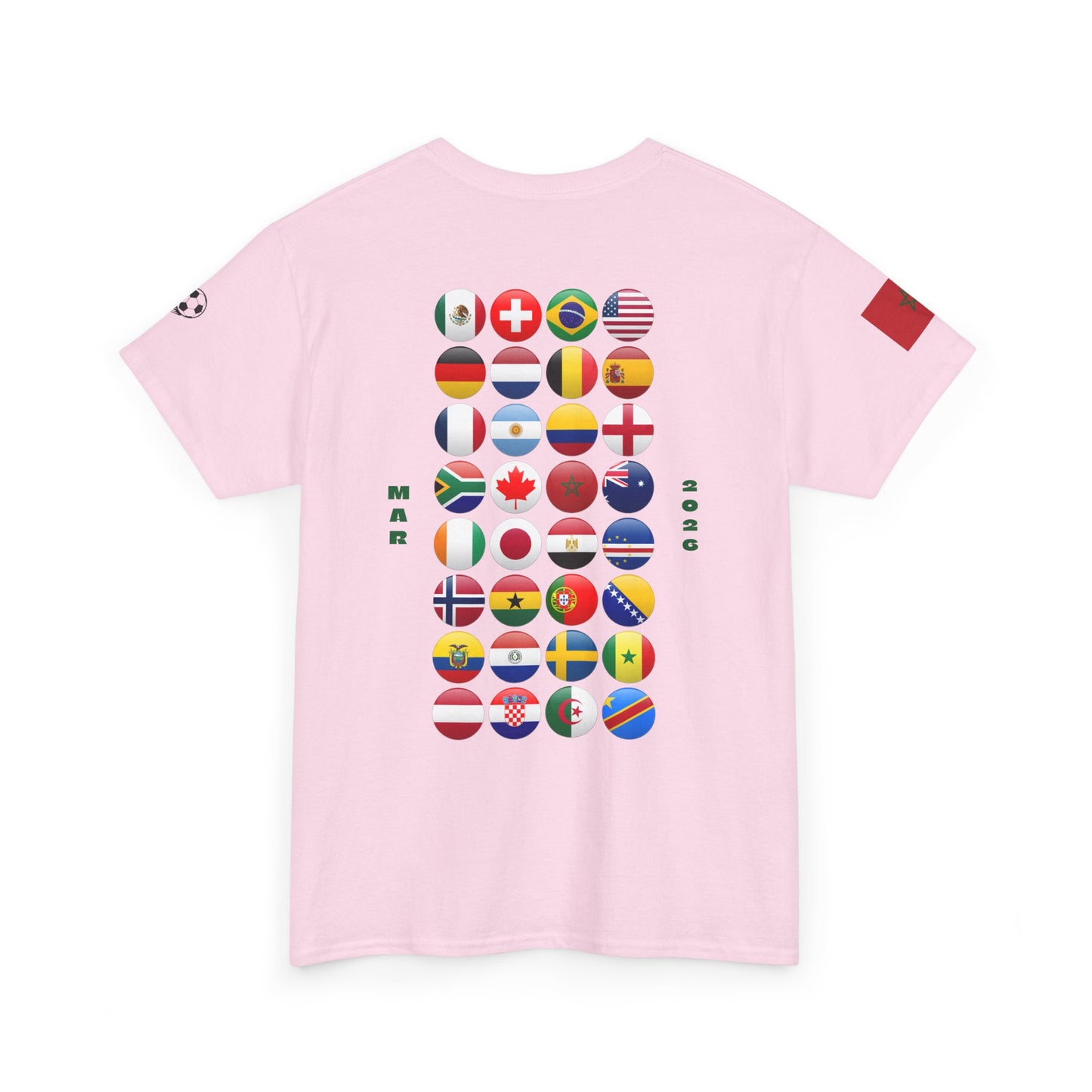 Morocco Football T-Shirt - Unisex Morocco Soccer Fan Tee with Flag (2026)