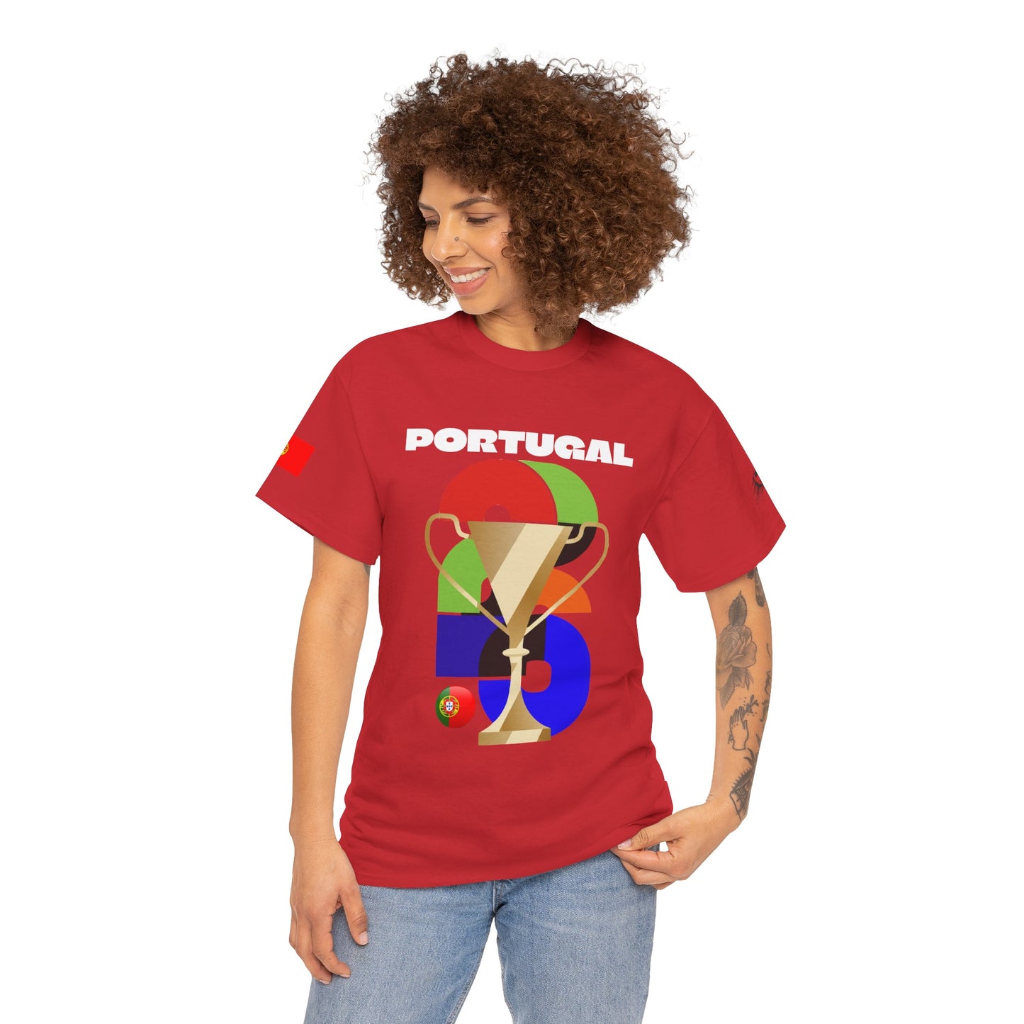 Portugal Football T-Shirt - Unisex Portugal Soccer Fan Tee with Flag (2026)