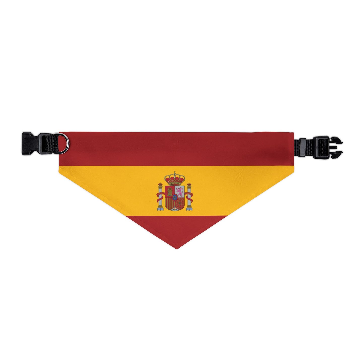 Spain Soccer Dog Bandana — Spanish Flag Snap-On Pet Bandana, Fan Gear