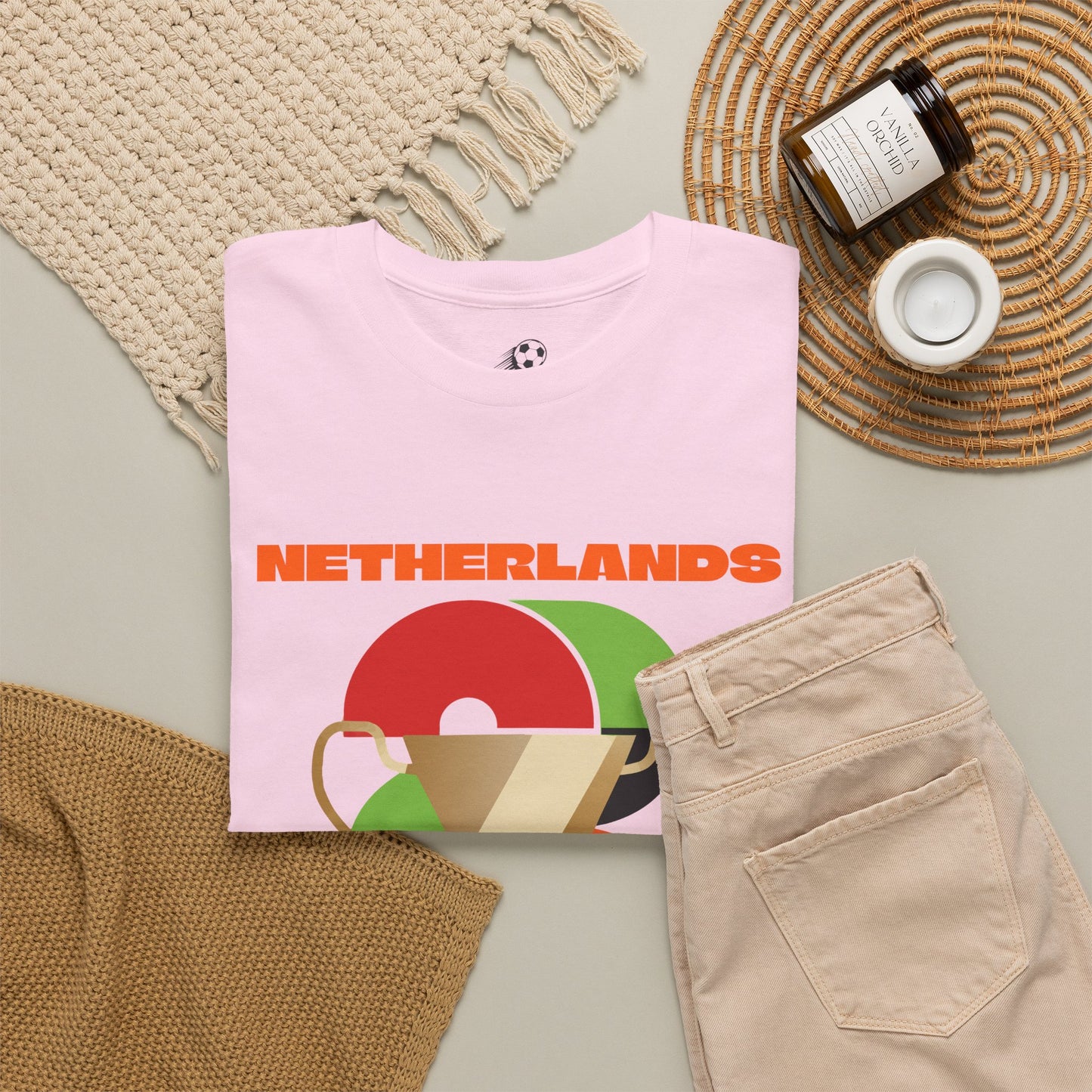 Netherlands Football T-Shirt - Unisex Netherlands Soccer Fan Tee with Flag (2026)