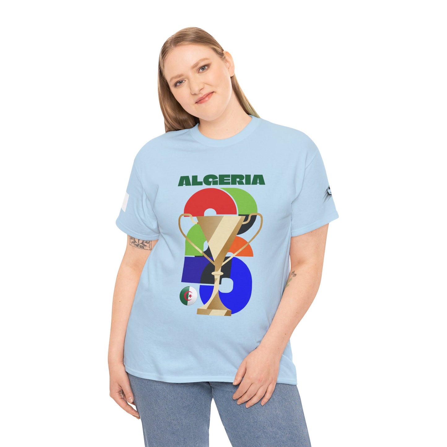 Algeria Football T-Shirt - Unisex Algeria Soccer Fan Tee with Flag (2026)