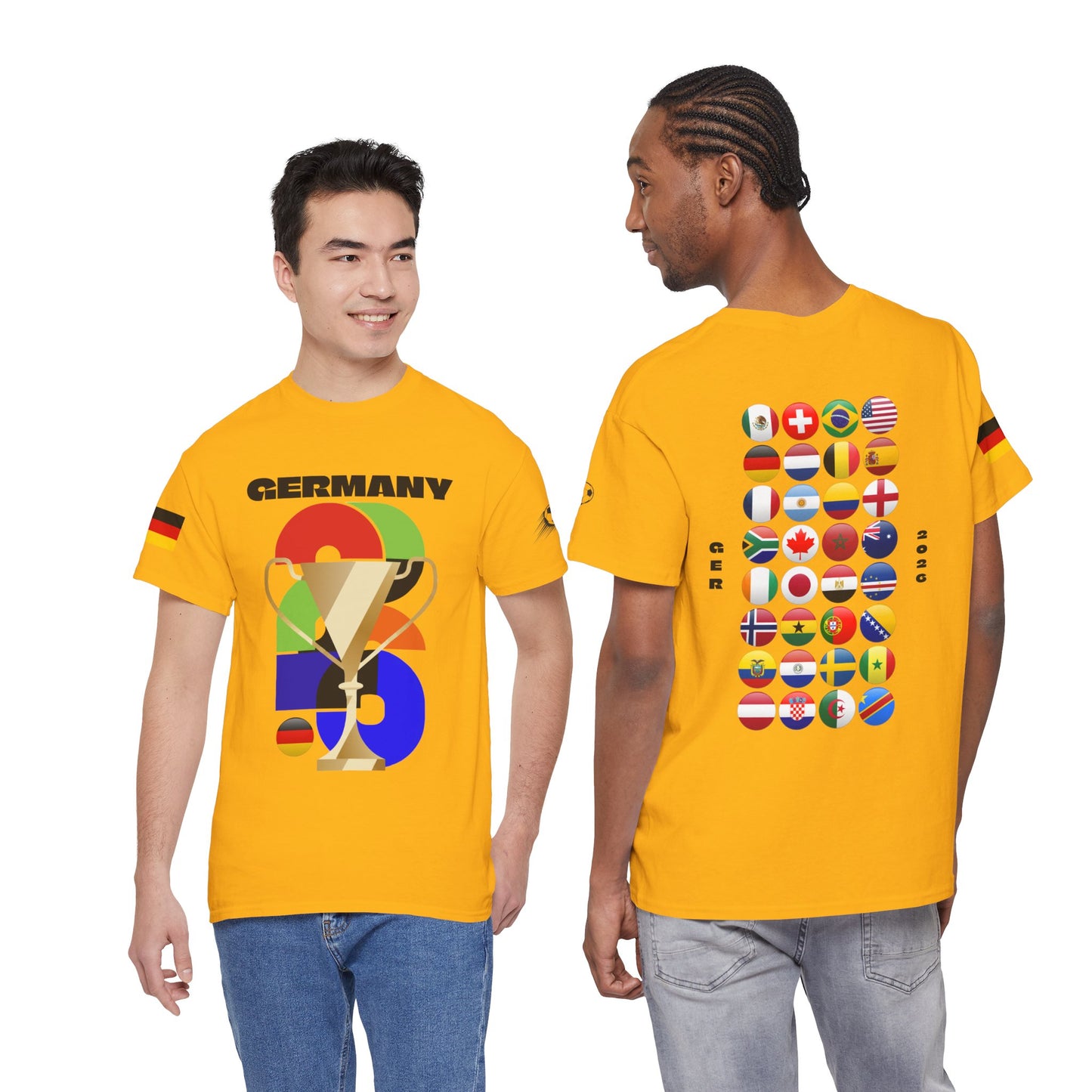 Germany Football T-Shirt - Unisex Germany Soccer Fan Tee with Flag (2026)