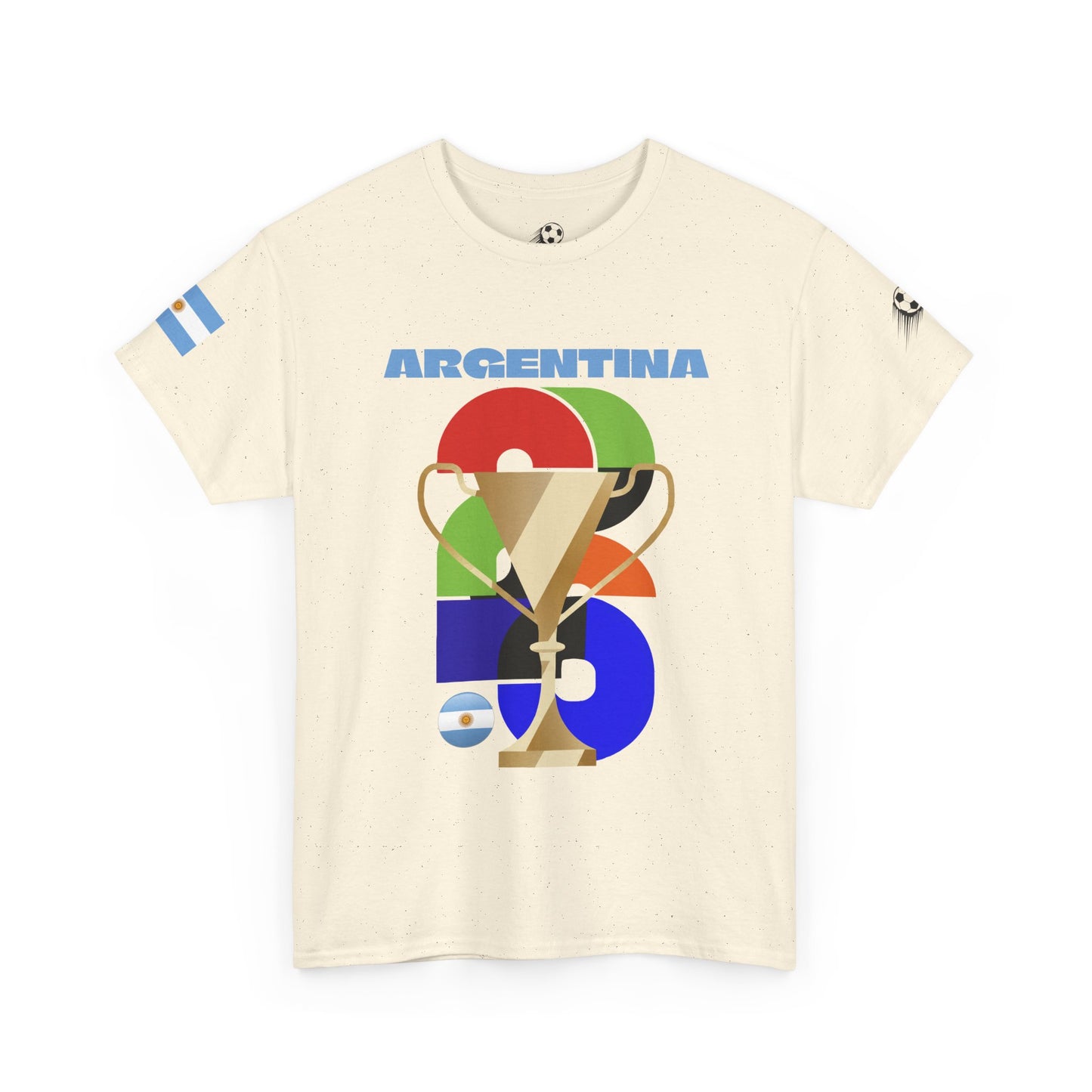 Argentina Football T-Shirt - Unisex Argentina Soccer Fan Tee with Flag (2026)