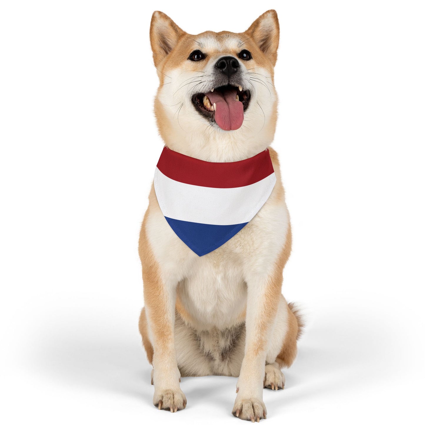 Netherlands Soccer Dog Bandana — Dutch Flag Snap-On Pet Bandana, Fan Gear
