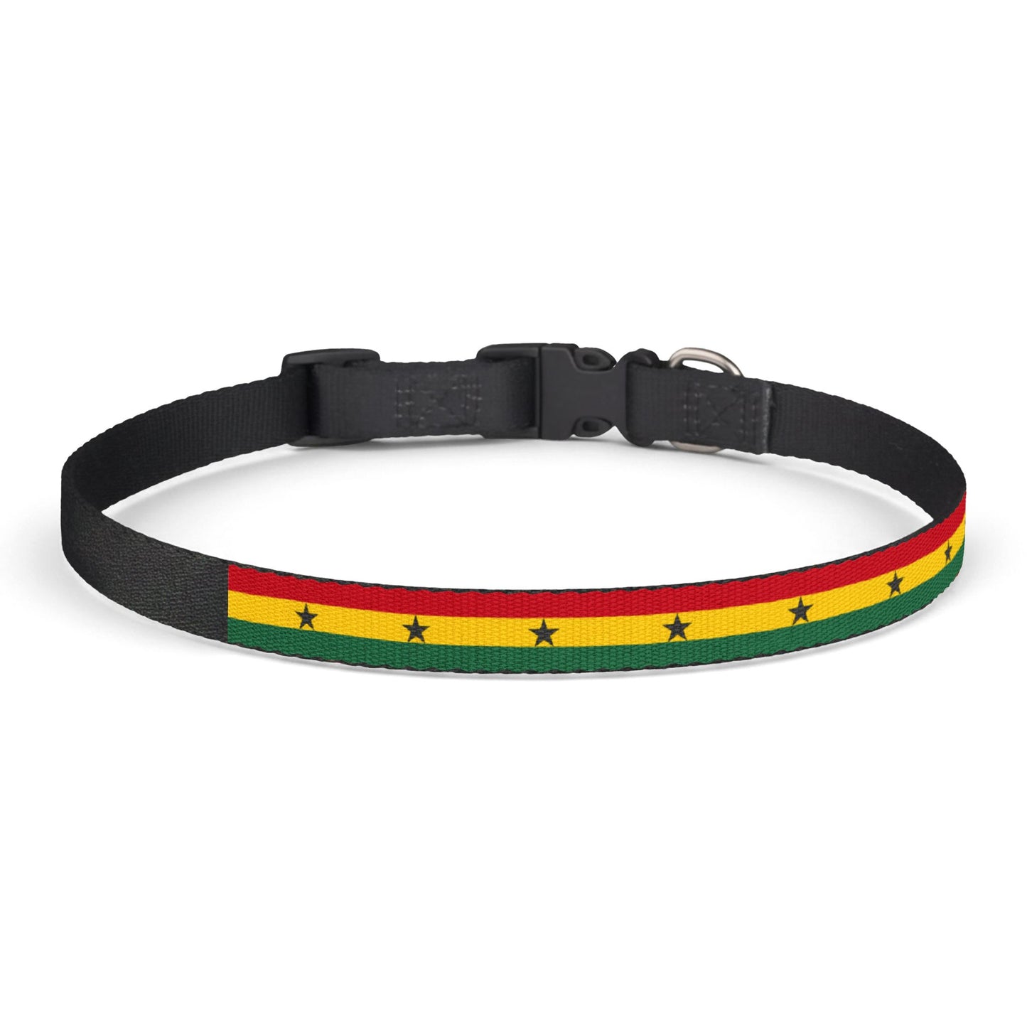 Ghana Soccer Dog Collar — Ghanaian Flag Grid Clip-On Pet Collar, Fan Gear