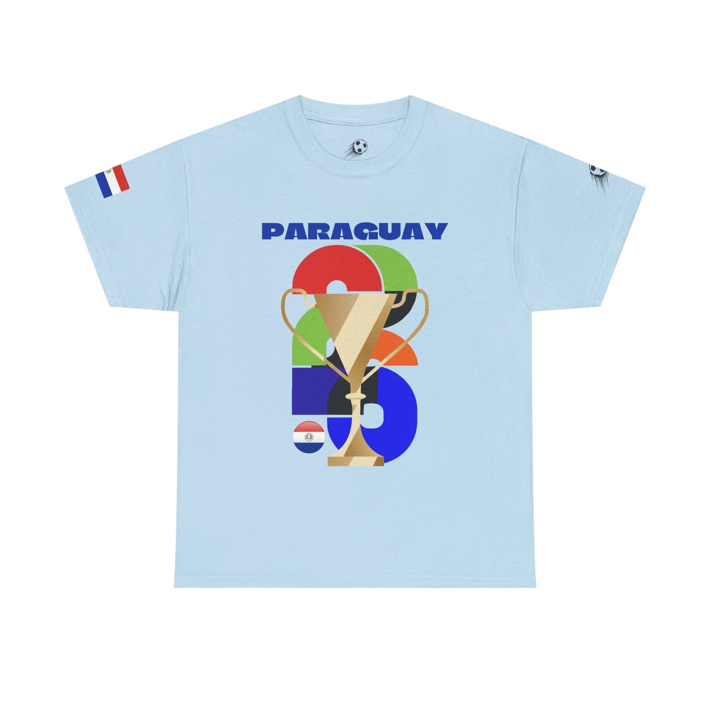 Paraguay Football T-Shirt - Unisex Paraguay Soccer Fan Tee with Flag (2026)