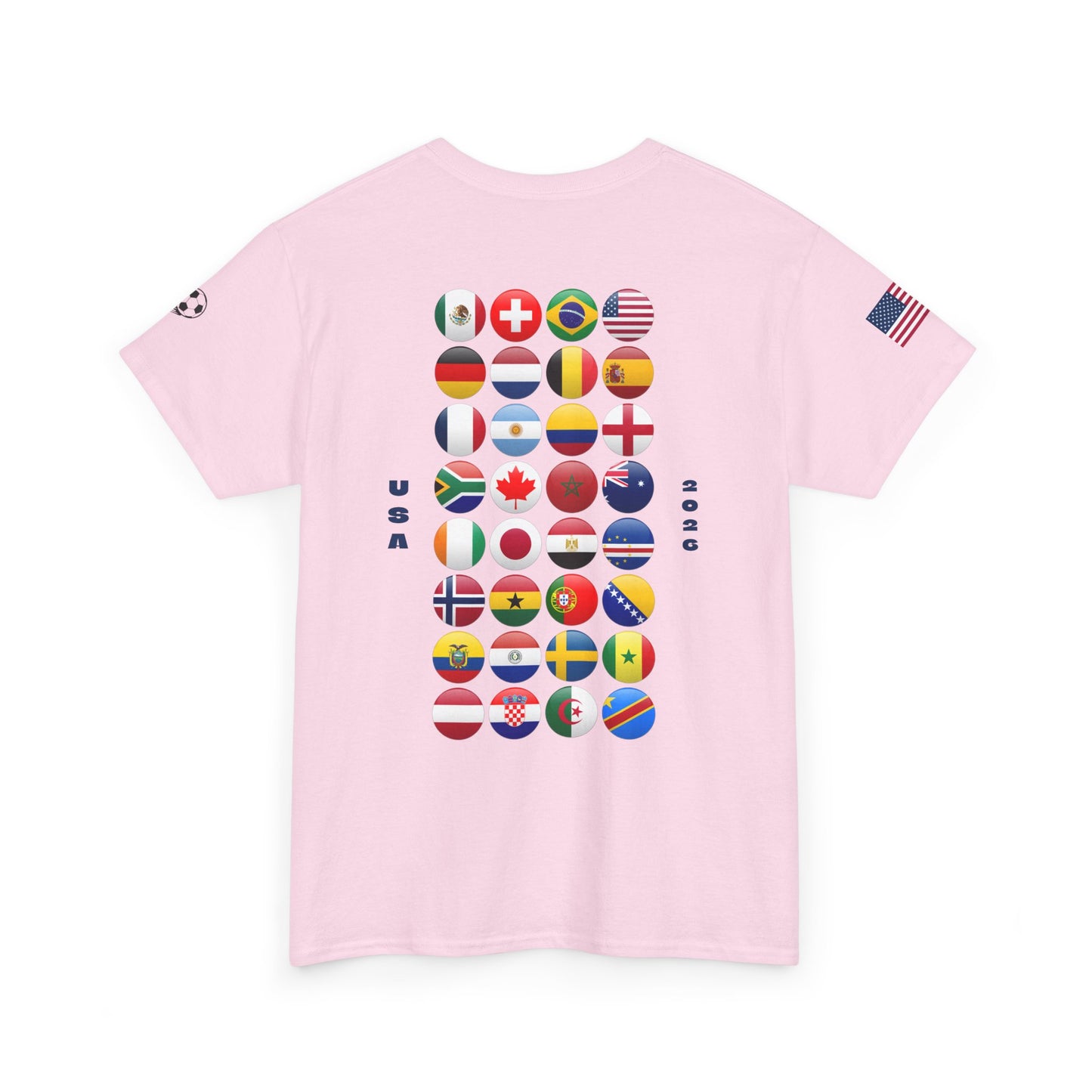 United States Football T-Shirt - Unisex United States Soccer Fan Tee with Flag (2026)