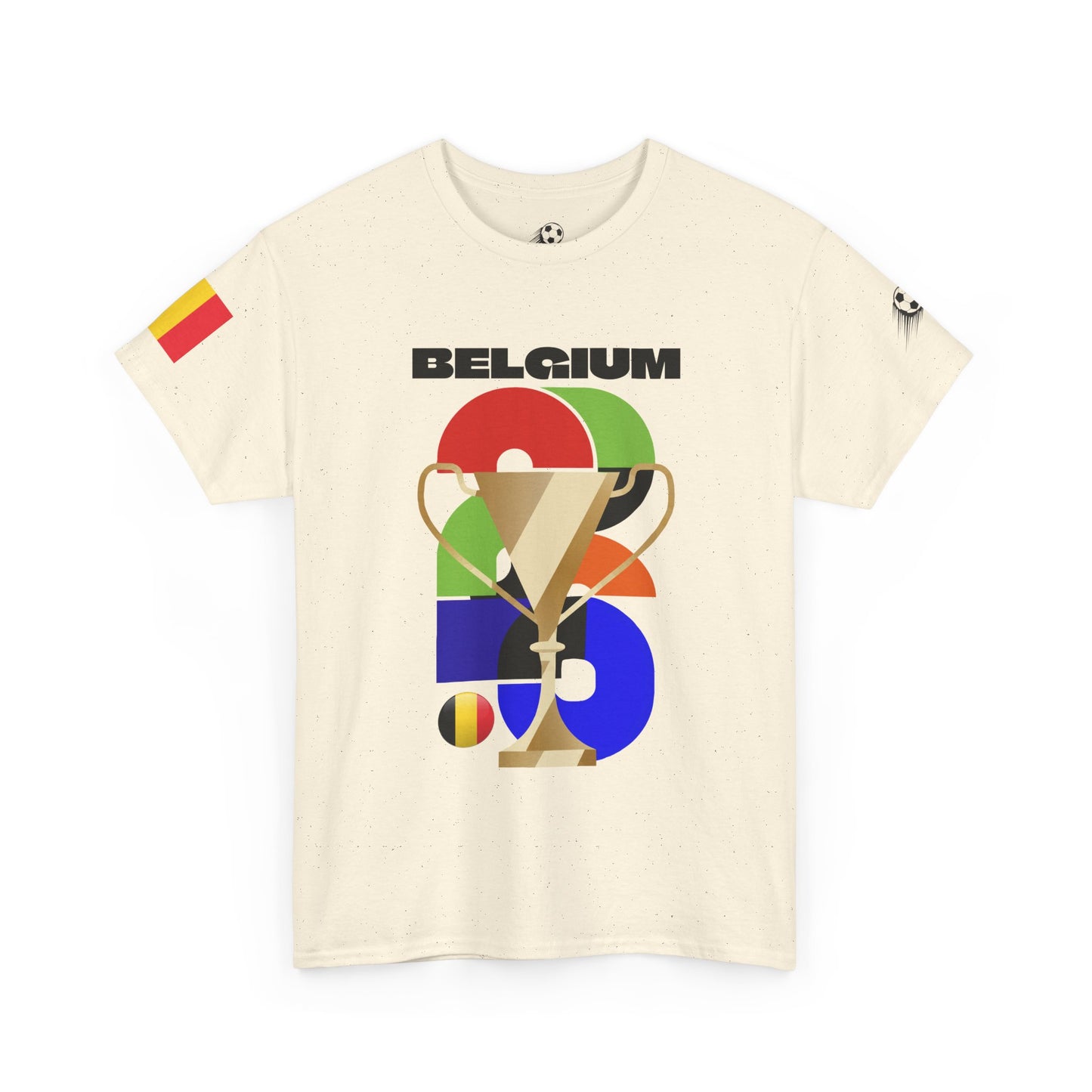 Belgium Football T-Shirt - Unisex Belgium Soccer Fan Tee with Flag (2026)