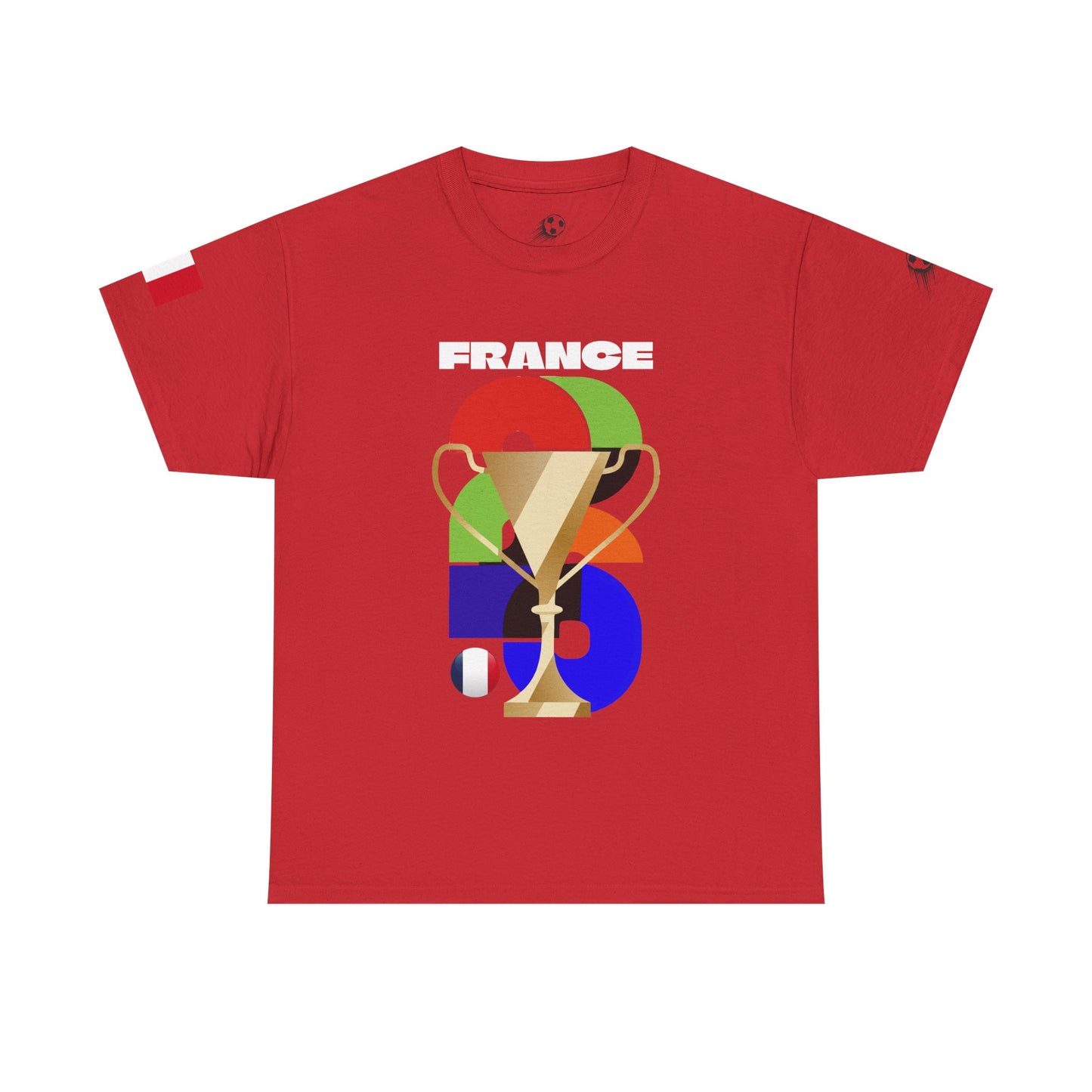 France Football T-Shirt - Unisex France Soccer Fan Tee with Flag (2026)