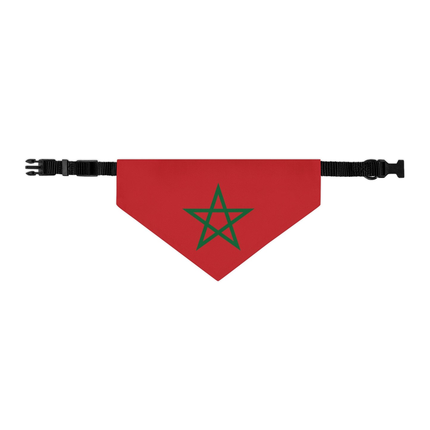 Morocco Soccer Dog Bandana — Moroccan Flag Snap-On Pet Bandana, Fan Gear